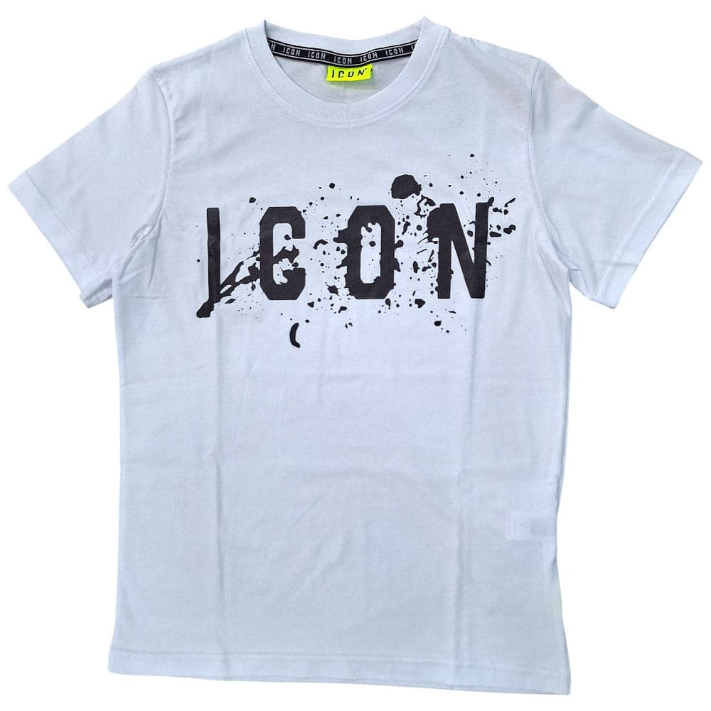 ICON t-shirt bianca logo schizzato ICUS2S5T017 T-shirt ICON