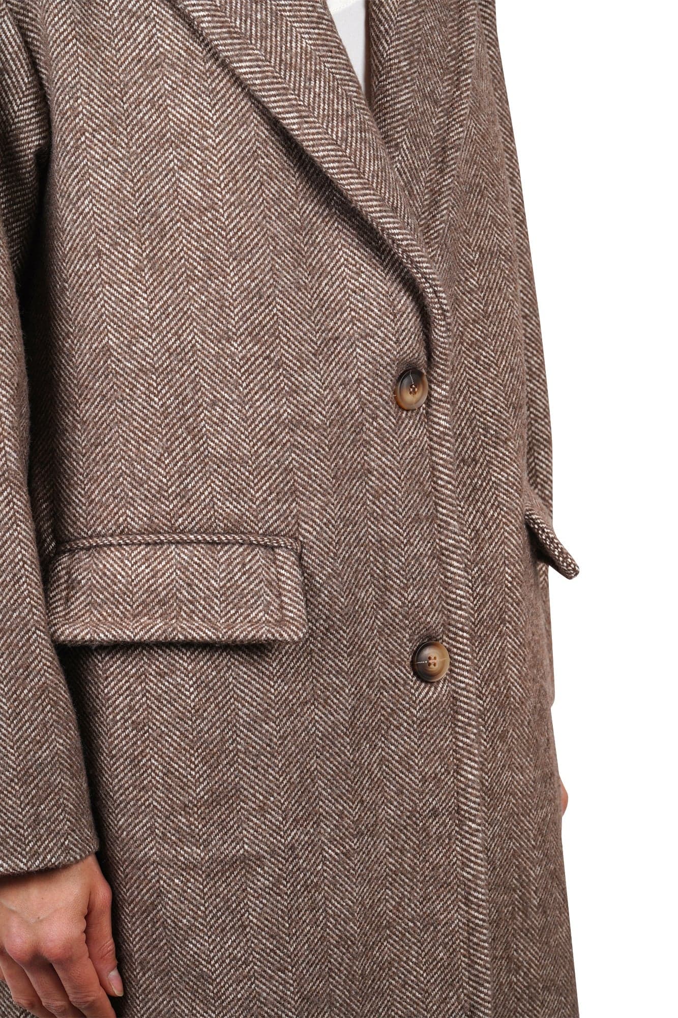 LA FEMME BLANCHE La Femme Blanche - Cappotto - 461483 - Bianco/Beige da donna in Cappotti Drestige - Casamassima, commercioVirtuoso.it