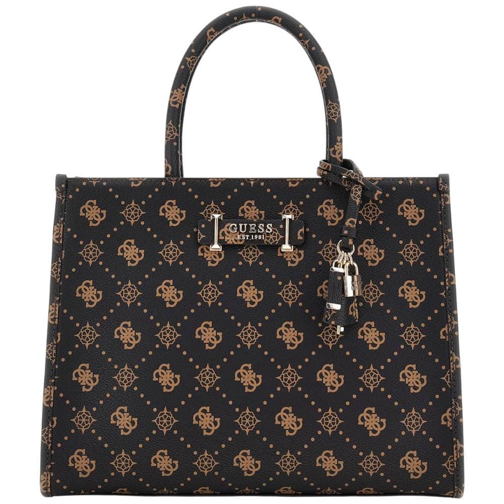 Guess borsa a mano marrone SILIA 4G logo peony HWGP9890220ESL