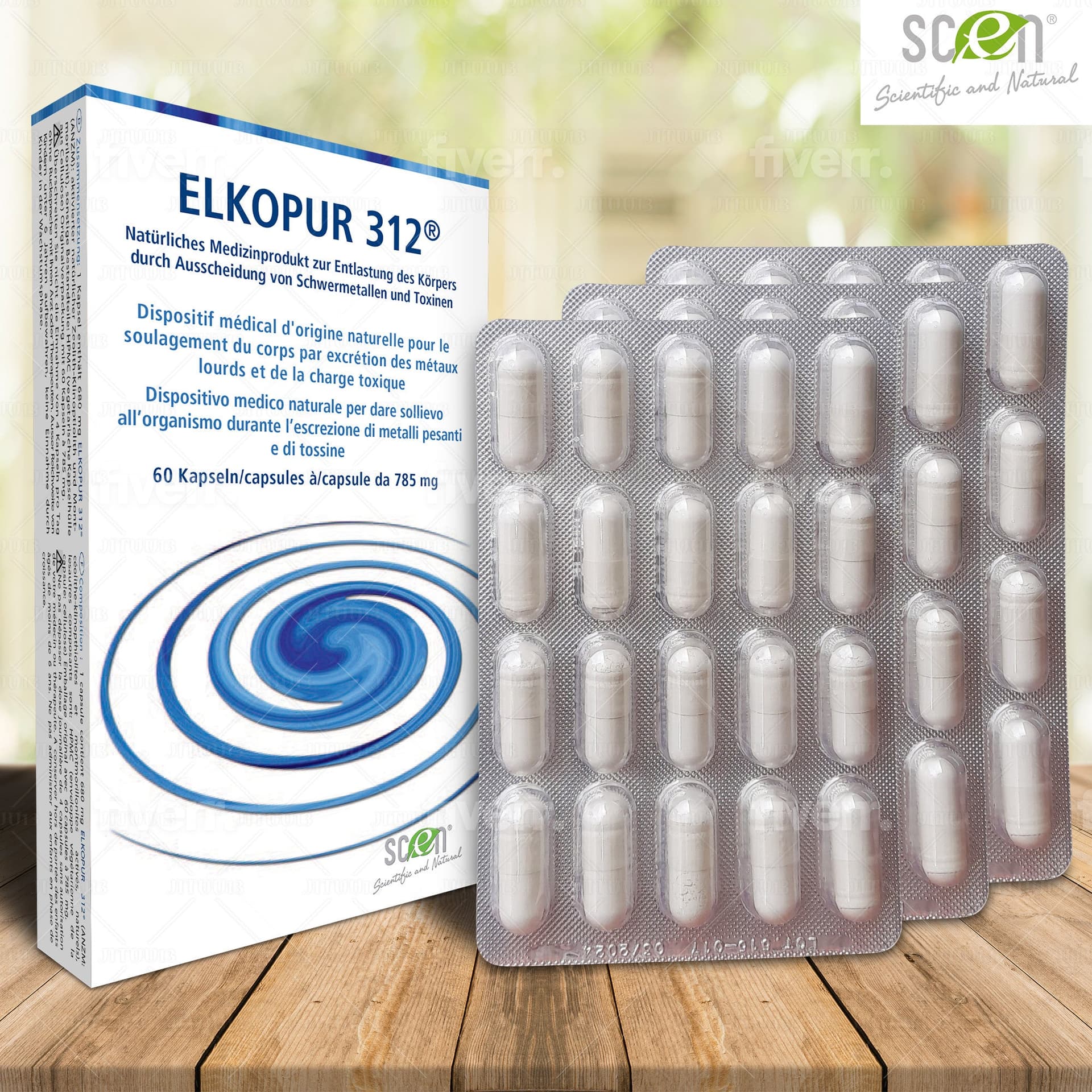 Elkopur 312 - Zeolite pura attivata - 60 capsule - 30 giorni di trattamento detox, Dispositivo medico classe 2a, Fiscalmente detraibile in Disintossicazione e purificazione Scen Scientific and Natural - Poggibonsi, commercioVirtuoso.it