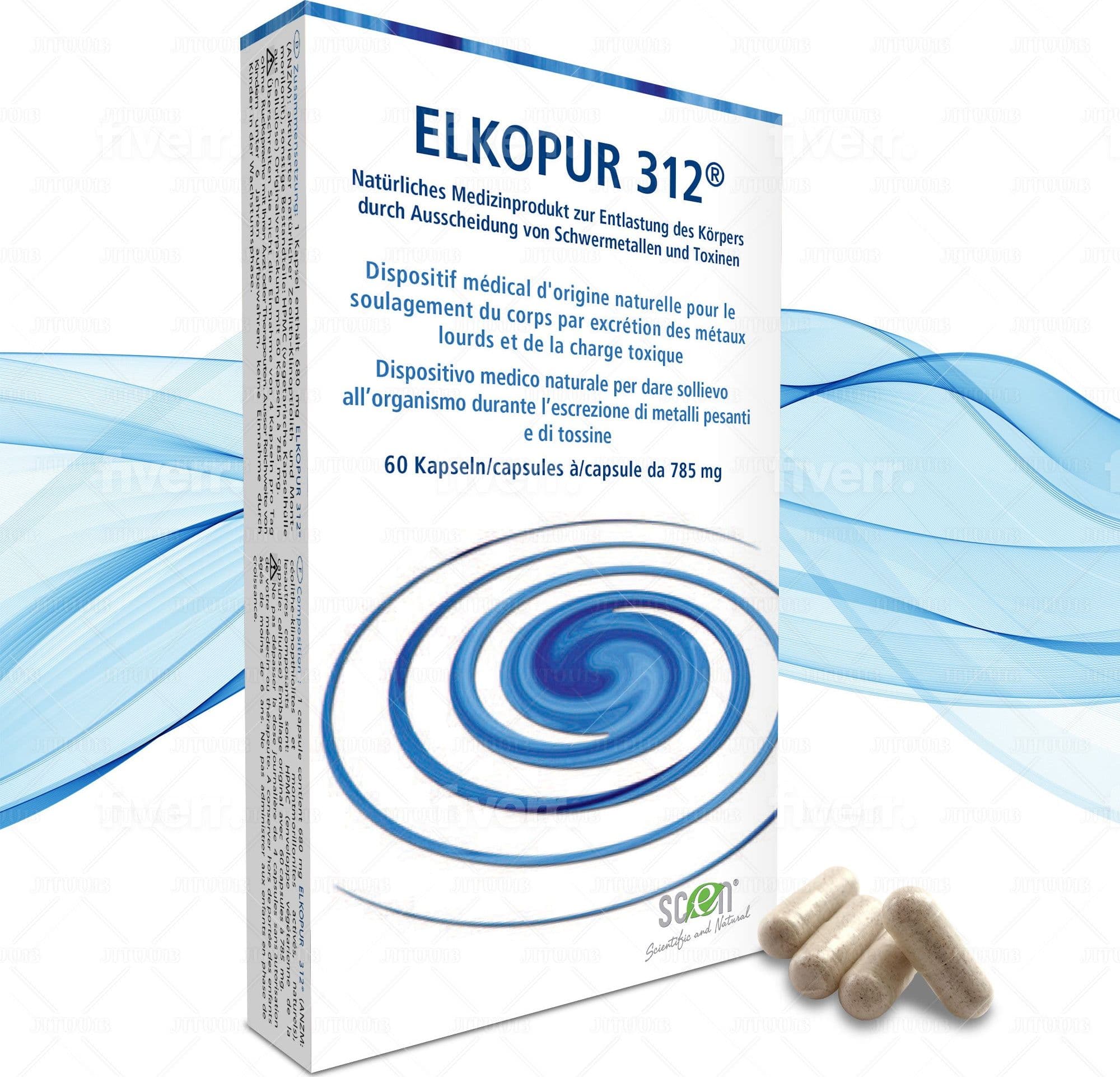 Elkopur 312 - Zeolite pura attivata - 60 capsule - 30 giorni di trattamento detox, Dispositivo medico classe 2a, Fiscalmente detraibile in Disintossicazione e purificazione Scen Scientific and Natural - Poggibonsi, commercioVirtuoso.it