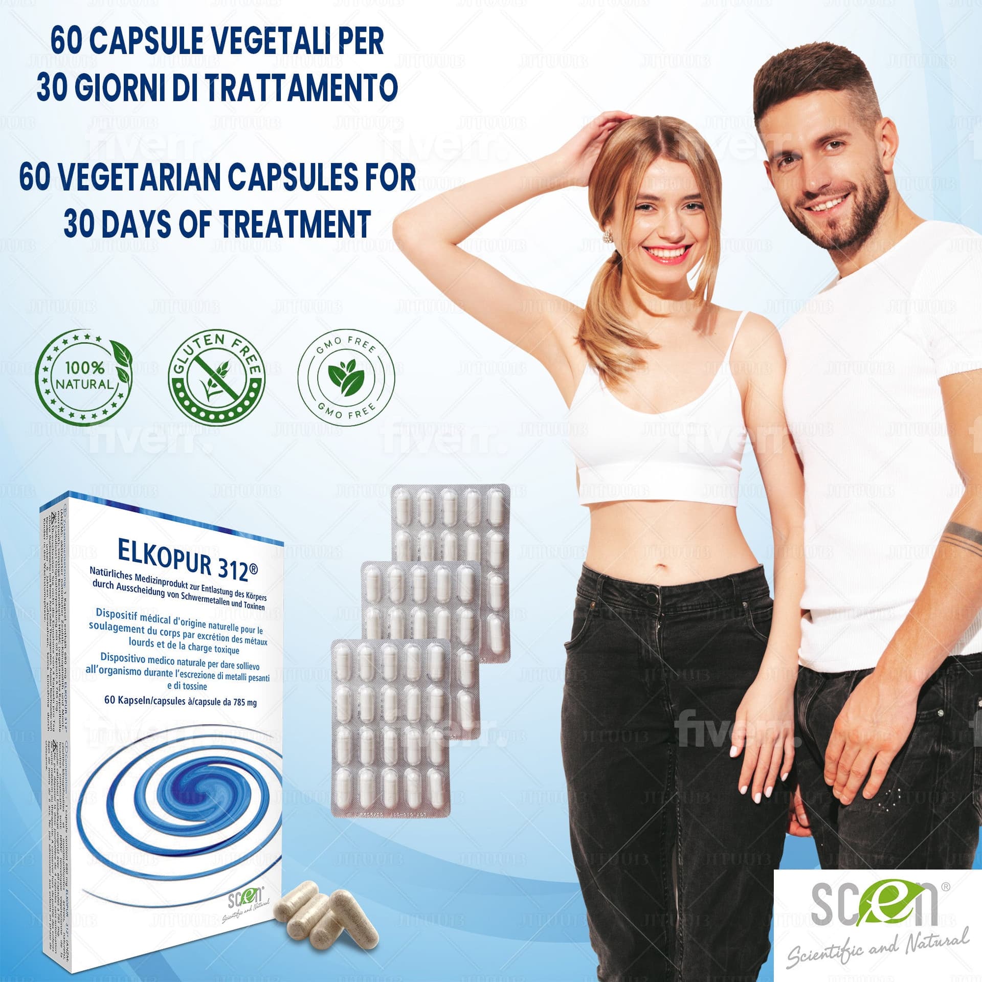 Elkopur 312 - Zeolite pura attivata - 60 capsule - 30 giorni di trattamento detox, Dispositivo medico classe 2a, Fiscalmente detraibile in Disintossicazione e purificazione Scen Scientific and Natural - Poggibonsi, commercioVirtuoso.it