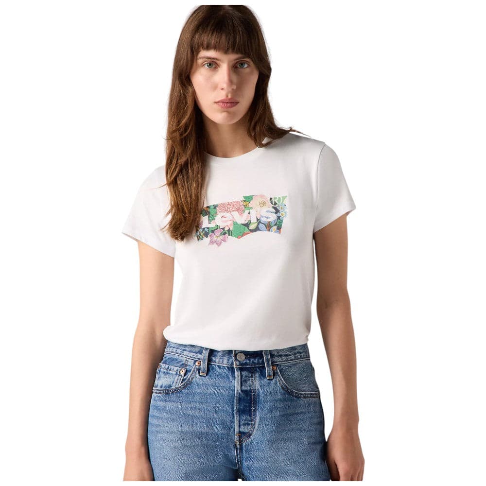 Levi's t-shirt bianca logo grande floreale 173692931 T-shirt LEVI'S