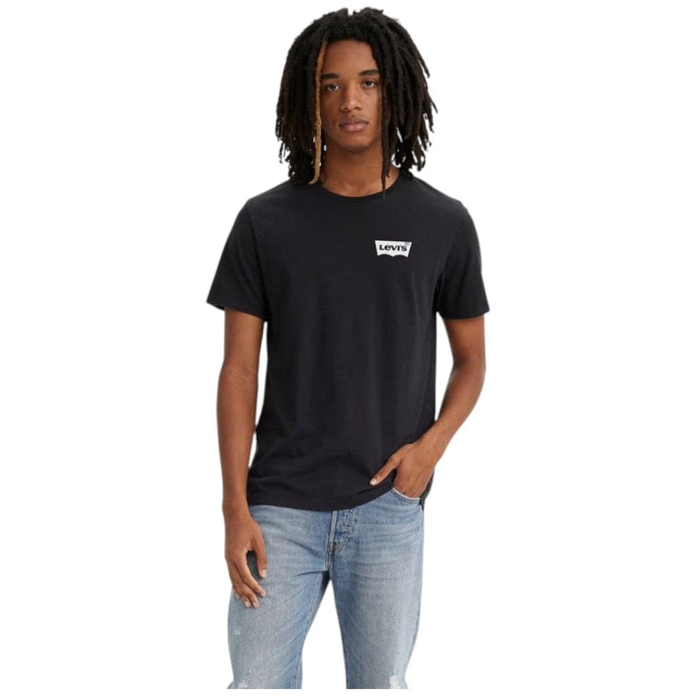 Levi's t-shirt nera logo stampato sul lato 224911692