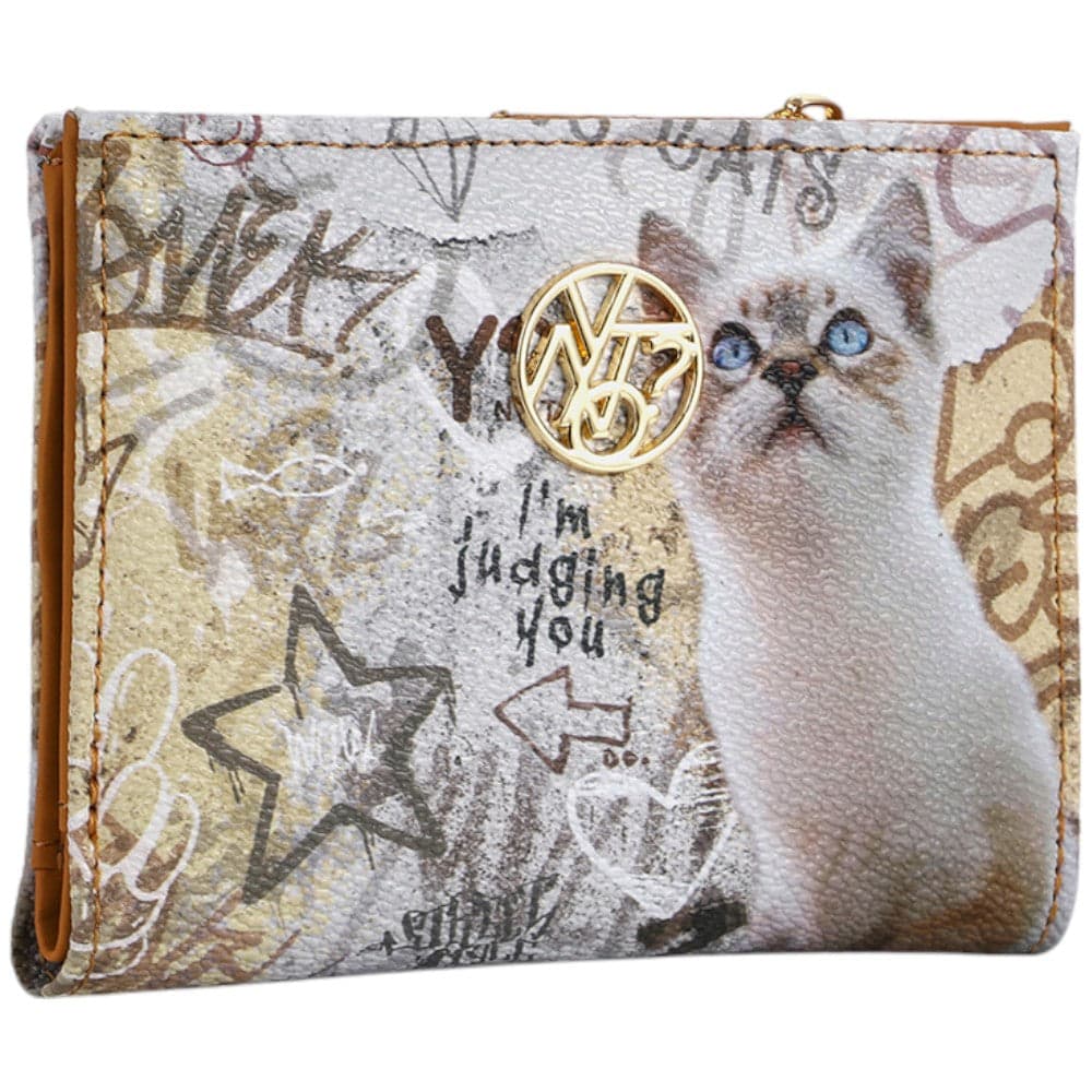 YNot portafoglio stampa Gatto linea Metro Chic MTC654S5 Portafogli YNot