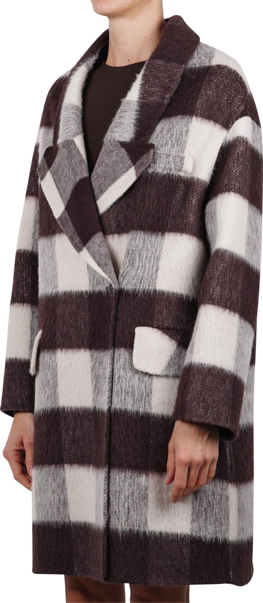SO ALLURE So Allure - Cappotto - 461544 - Panna/Moro da donna in Cappotti Drestige - Casamassima, commercioVirtuoso.it