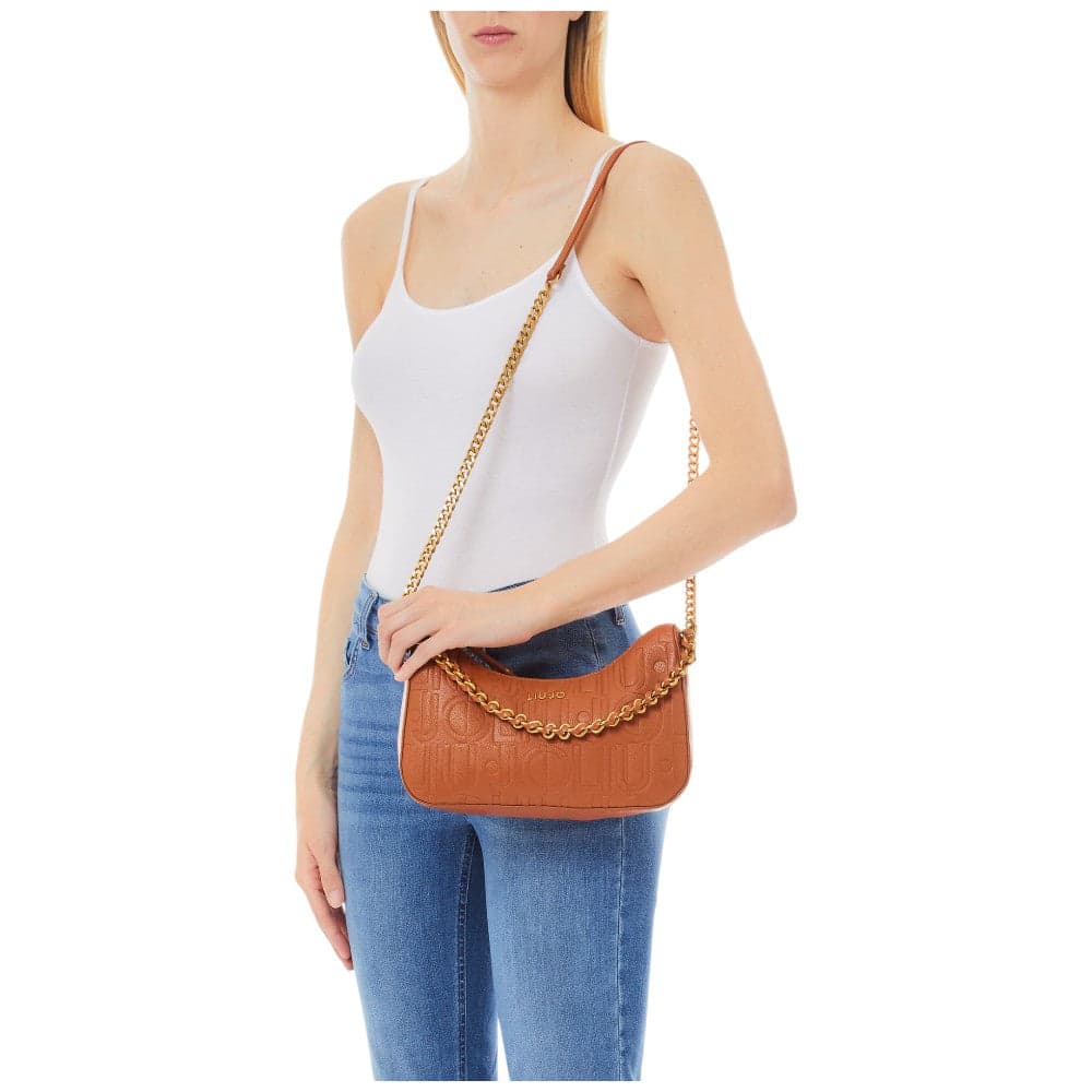 Liu Jo borsa a spalla hobo cuoio con logo linea Adonide AA5056E0538 Borse Liu Jo