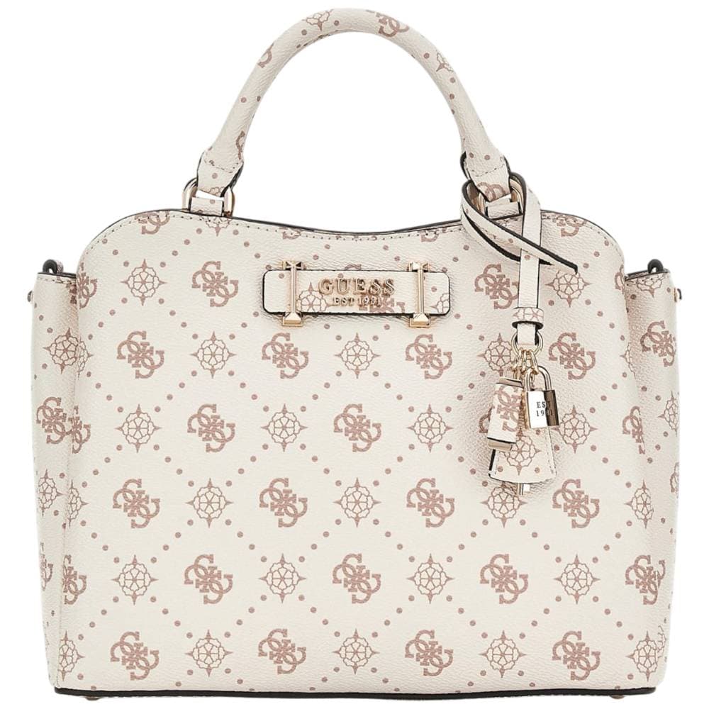 Guess borsa a mano crema Silia 4G logo peony HWGP9890060VNO