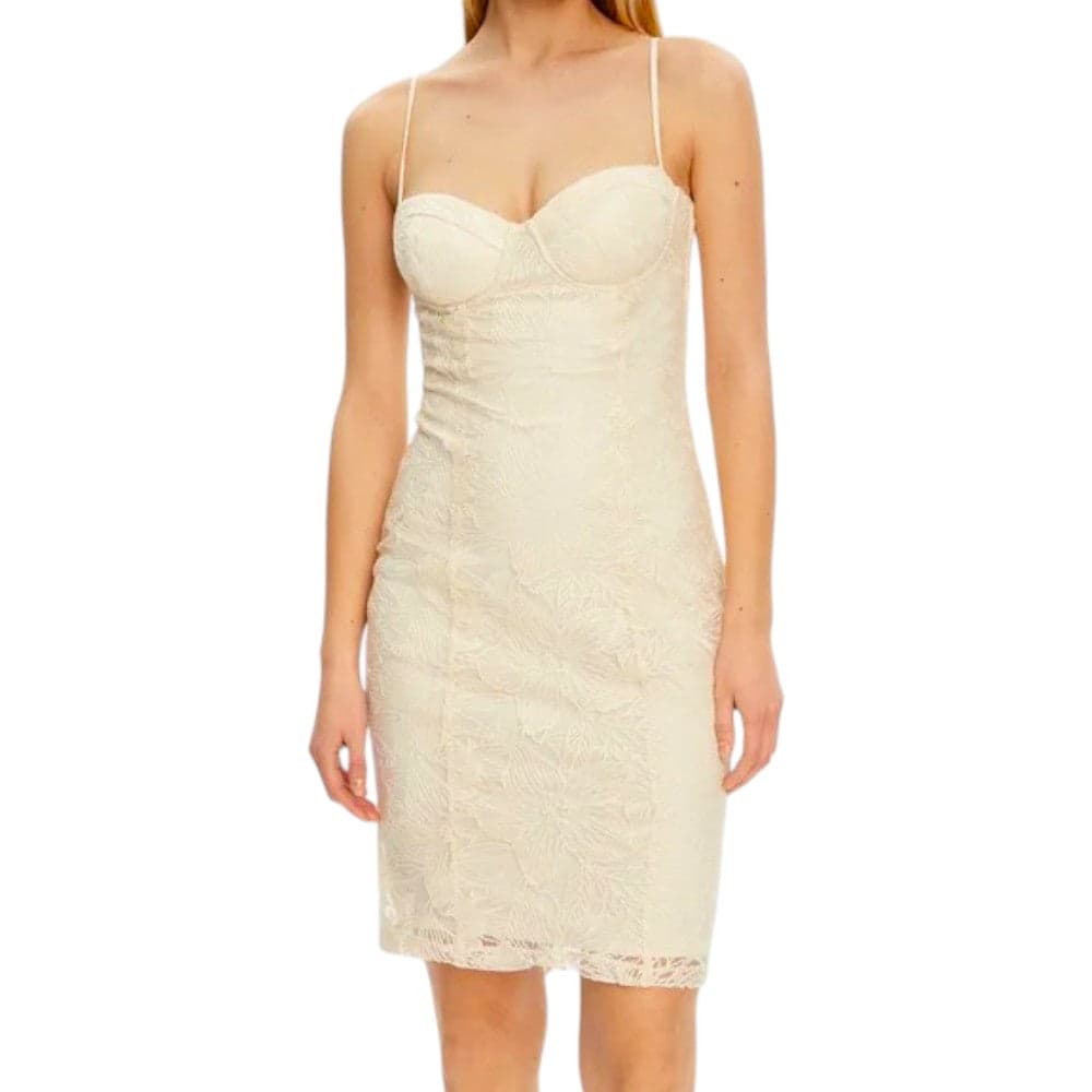 Guess vestito corto in pizzo giallo paglierino Serene W5GK0N KCVJ0 G1O6
