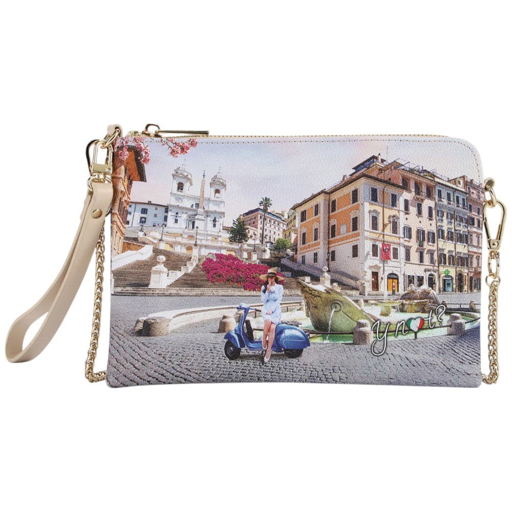 YNot clutch tracolla piatta stampa Vacanza Romana YES384S5