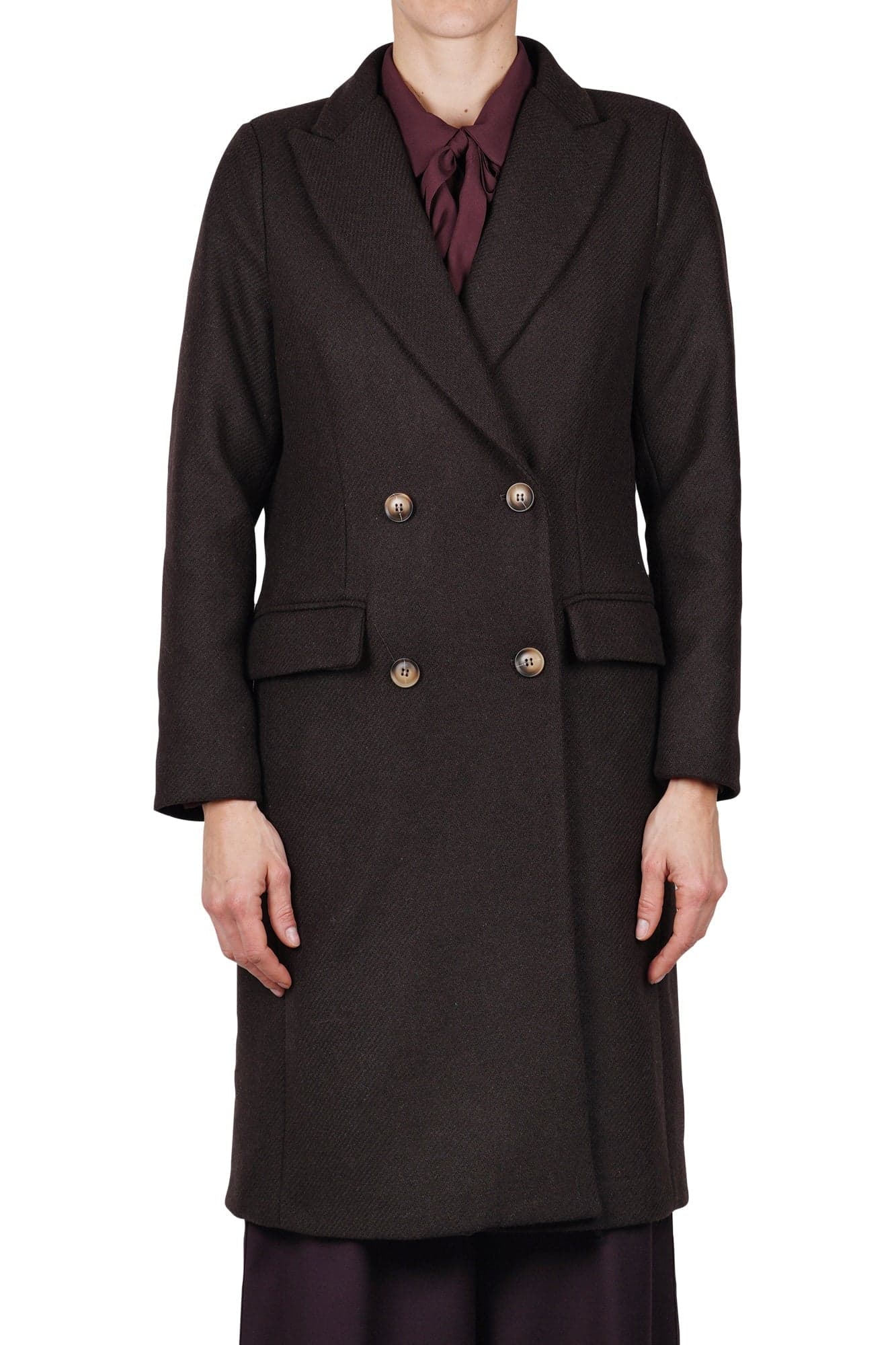 LA FEMME BLANCHE La Femme Blanche - Cappotto - 461597 - Marrone da donna in Cappotti Drestige - Casamassima, commercioVirtuoso.it
