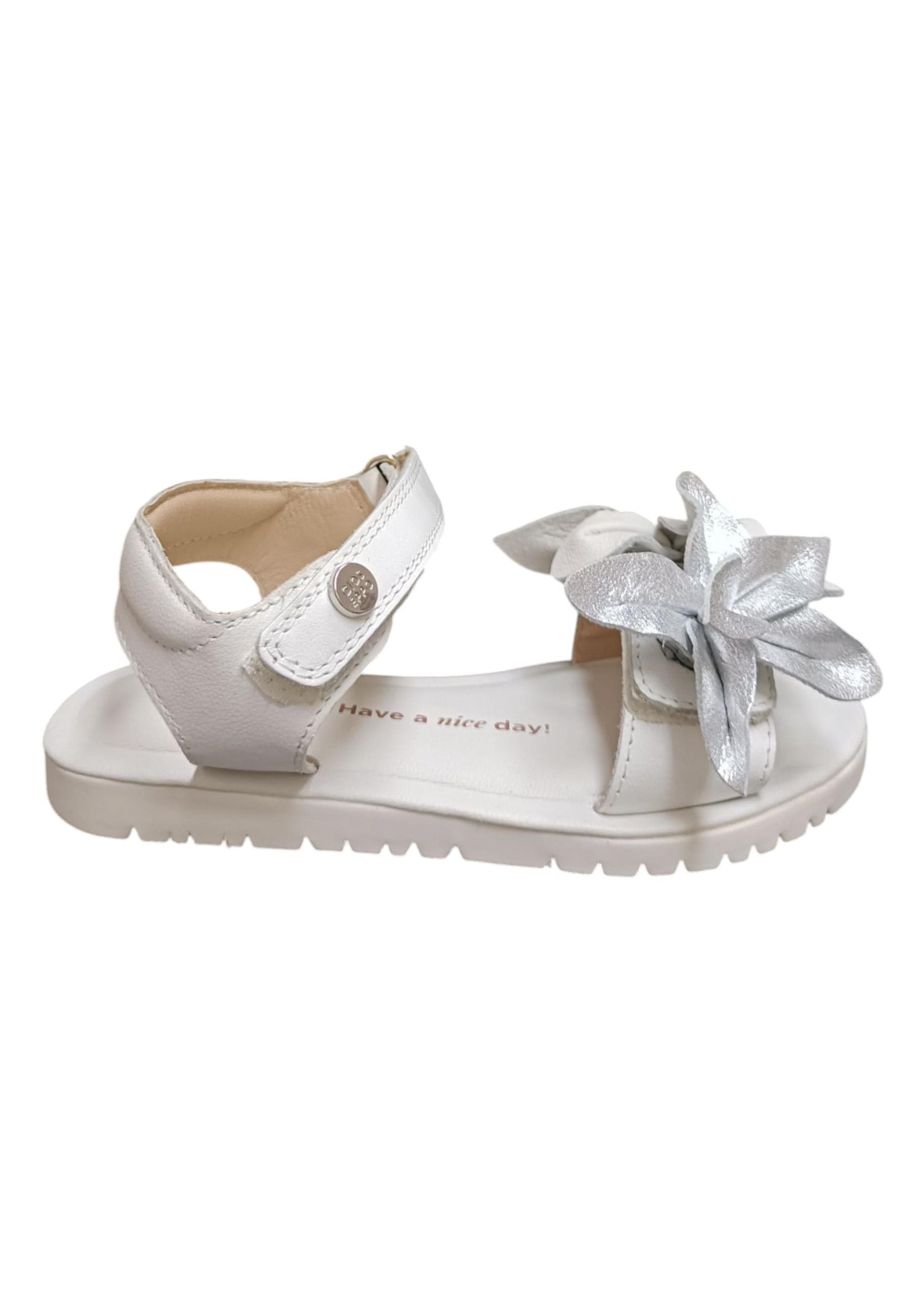 Sandalo bambina Gioseppo Marinette bianco pelle velcro comfort elegance - 6