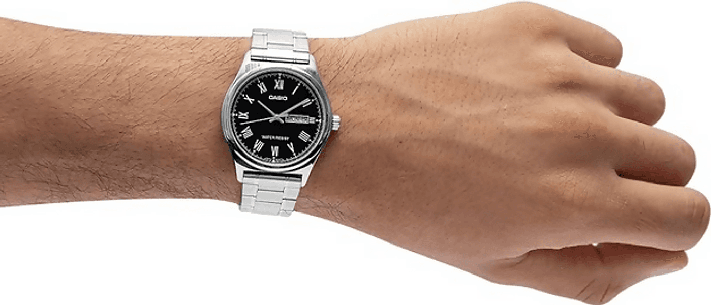 Orologio Casio per uomo, MTP-V006D-1B, movimento al quarzo, impermeabile, quadrante nero con segna data e giorno della settimana in Orologi da polso Loweconomy - Marineo, commercioVirtuoso.it