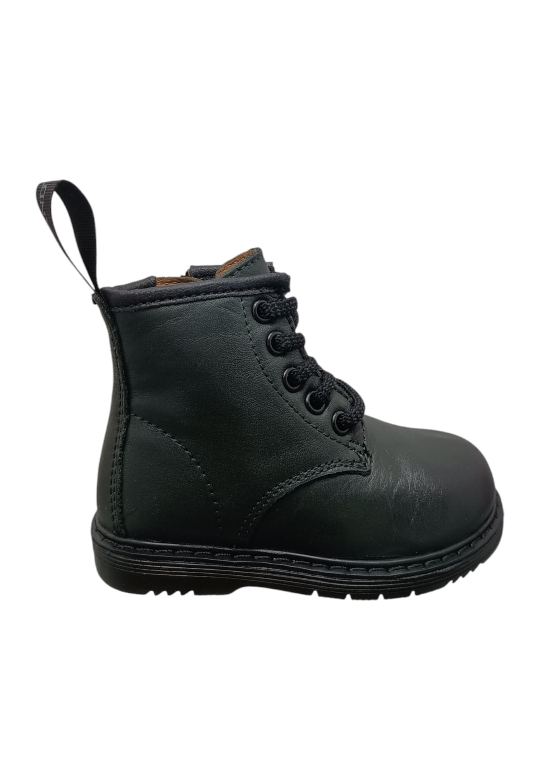 Anfibio bambino Grunland Junior Nill nero pelle zip laterale urban style - 6