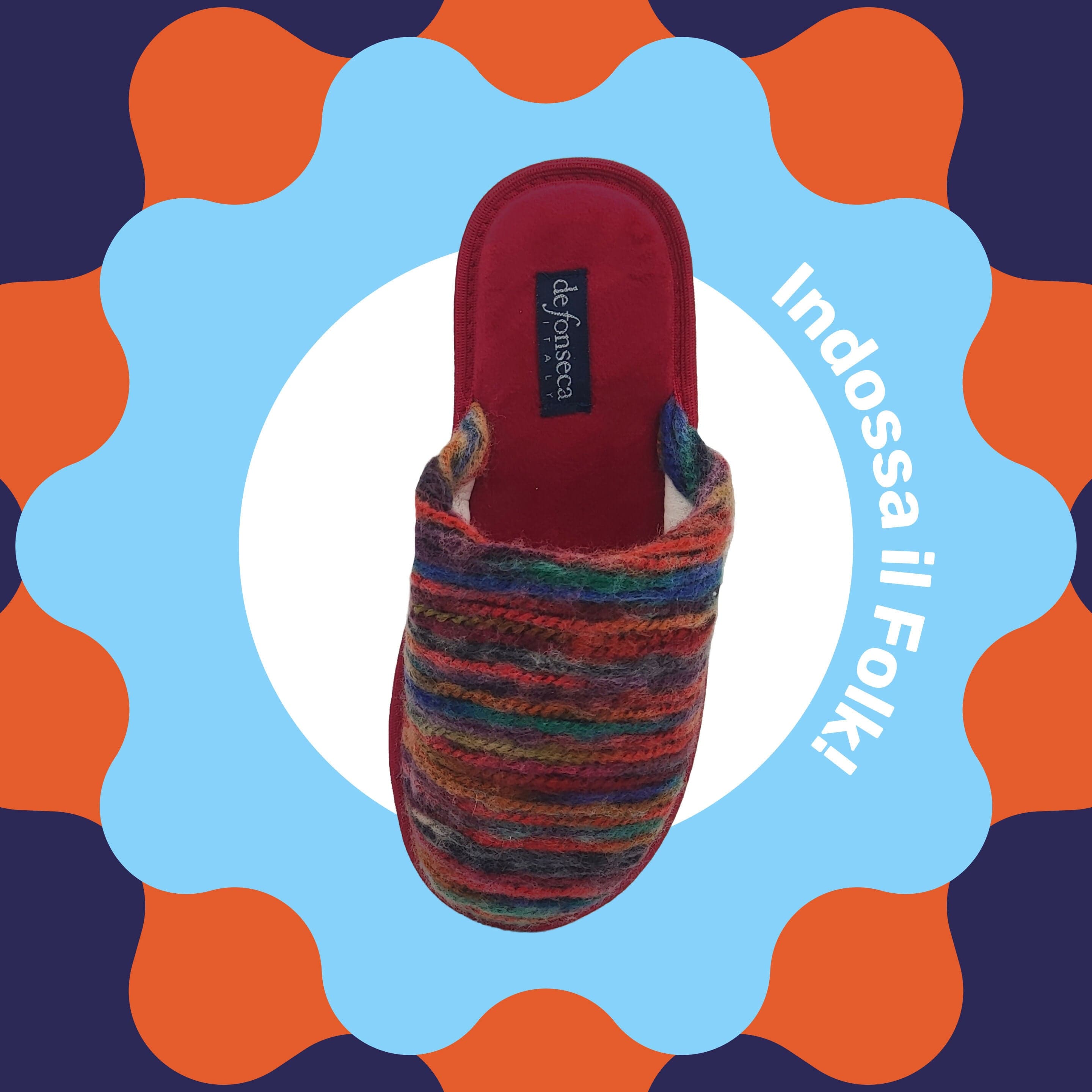 de fonseca Folk Meravigliose Ciabatte Artistiche da Donna, Pantofole Invernali in Cotone di Prima Scelta, Slippers Comode e Lavabili per Casa, Ultima Moda qualità in Ciabatte moda Primo Calzature - Venezia, commercioVirtuoso.it