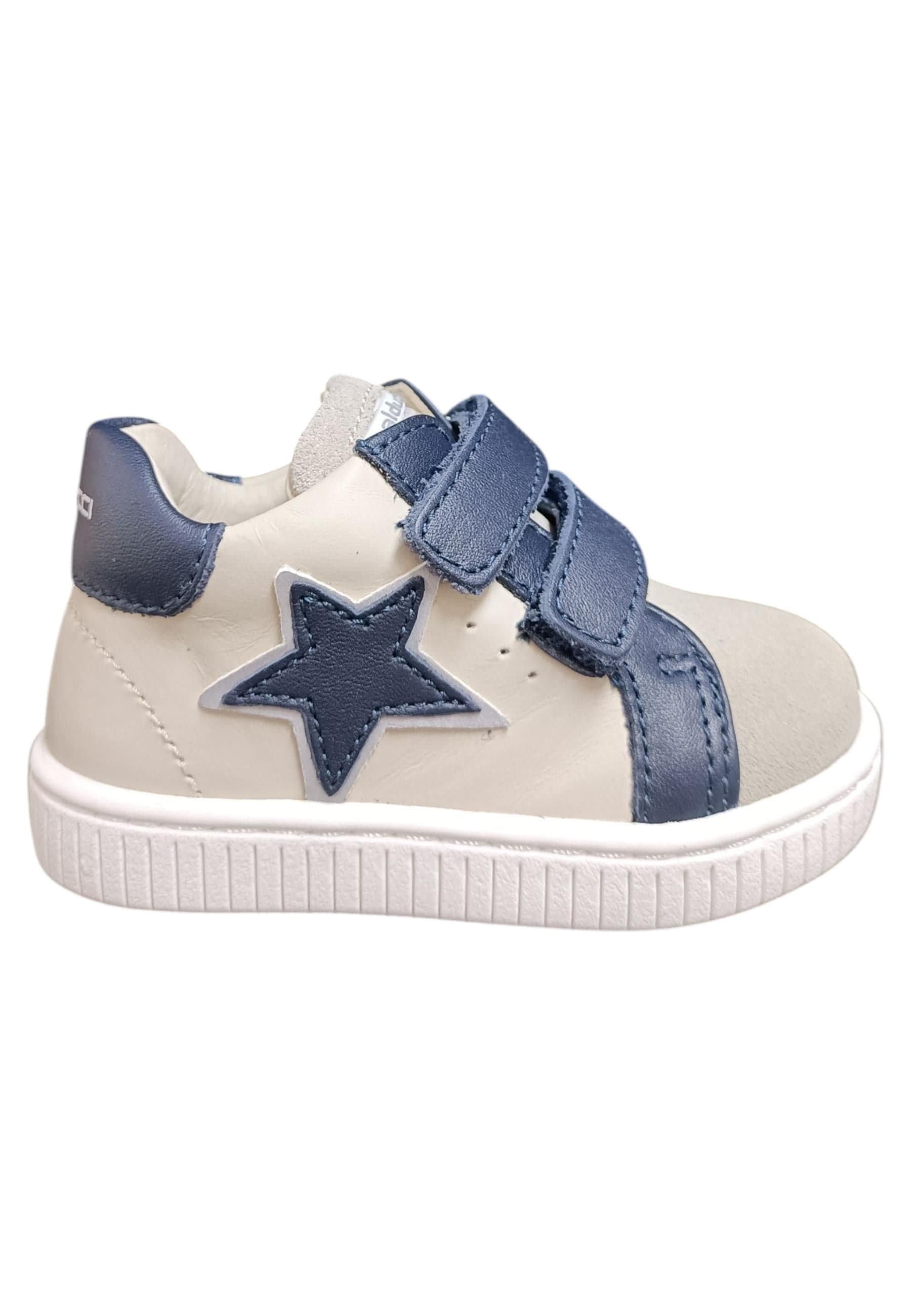 Sneakers primi passi bambino Balducci Cita bianco blu pelle - Freschezza classica con velcro - 6
