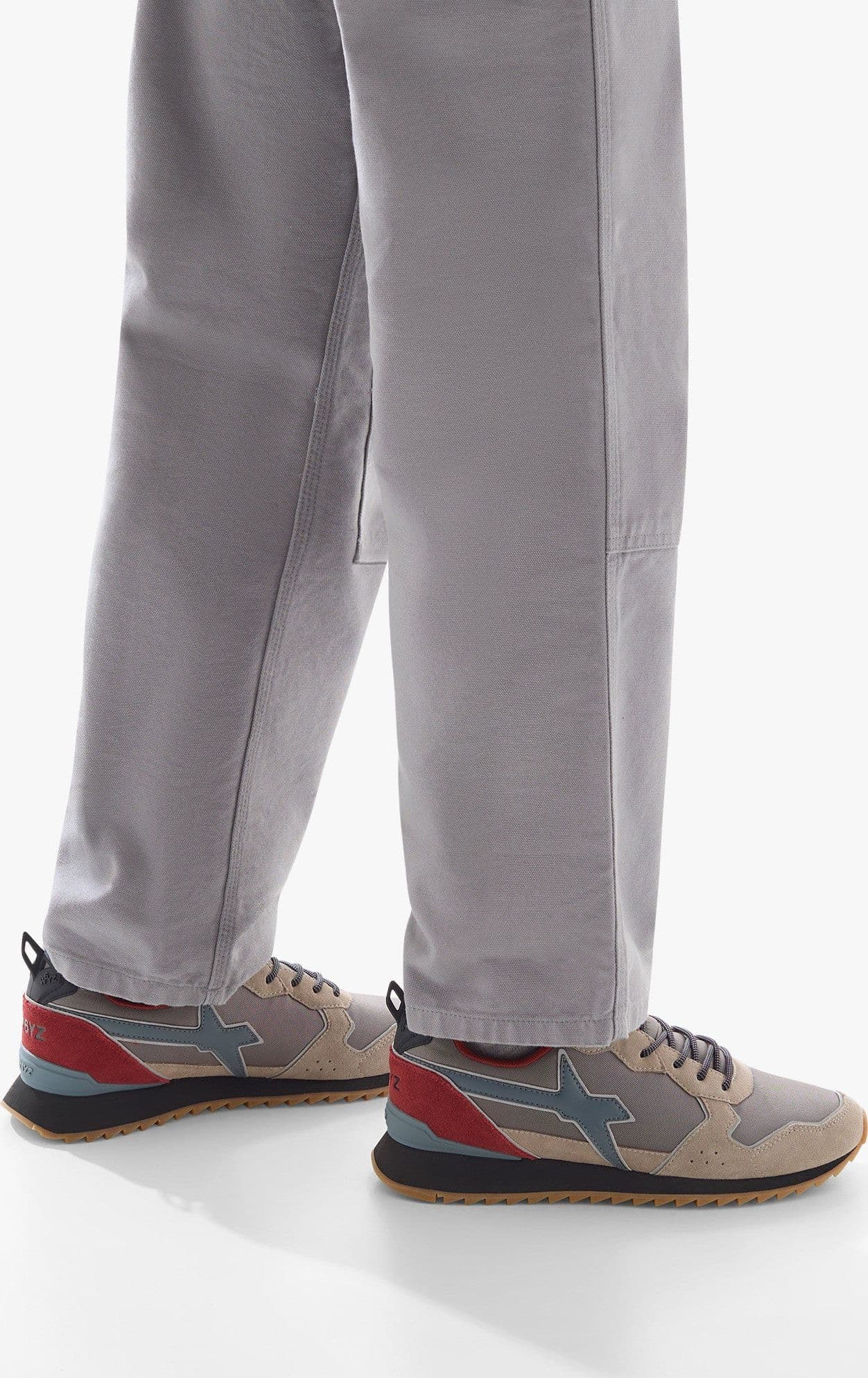 W6yz scarpe uomo  JET-M. - Sneakers in tessuto tecnico e suede
Tortora - Grigio. 2013560132D70 in Sneaker casual Broadway Red - Barletta, commercioVirtuoso.it