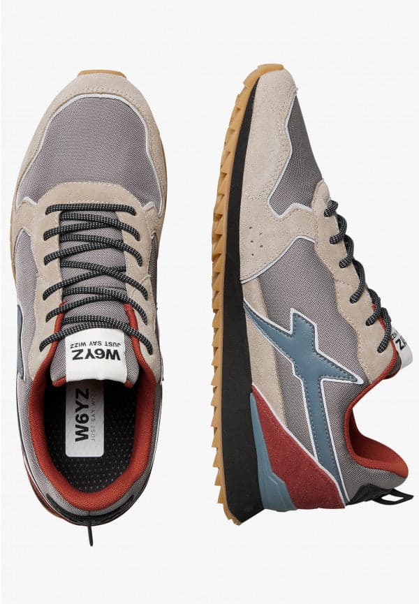 W6yz scarpe uomo  JET-M. - Sneakers in tessuto tecnico e suede
Tortora - Grigio. 2013560132D70 in Sneaker casual Broadway Red - Barletta, commercioVirtuoso.it