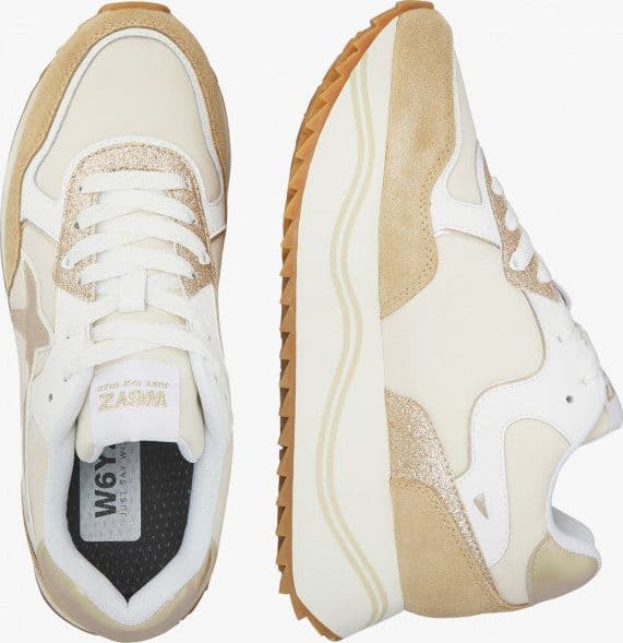 W6YZ Sneaker Donna DEVA W in Suede e Tessuto Tecnico Beige e Bianco in Sneaker casual Broadway Red - Barletta, commercioVirtuoso.it
