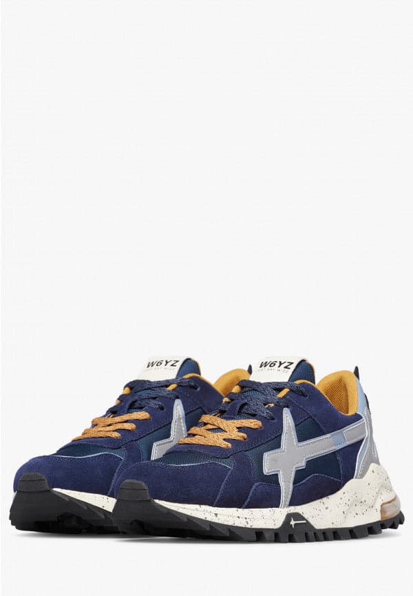 W6yz scarpe uomo BREEZE 3-M. - Sneakers in tessuto tecnico e suede - Navy 2018612103C52 in Sneaker casual Broadway Red - Barletta, commercioVirtuoso.it