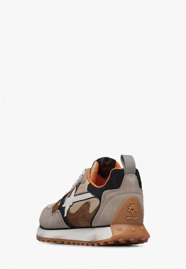 W6yz scarpa uomo LOOP-M. - Sneakers in suede e tessuto tecnico - Tortora-Beige-Nero in Sneaker casual Broadway Red - Barletta, commercioVirtuoso.it