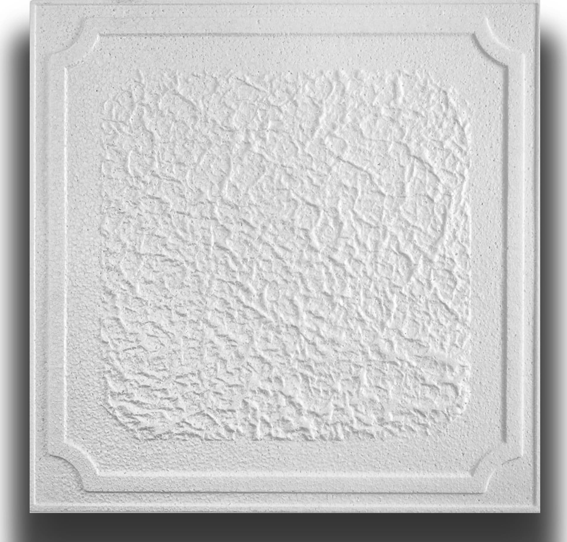 10 o 20mq (40 oppure 80 pezzi) di pannello decorativo a soffitto in polistirene compatto 50x50cm (spess. 1cm) FARO - 4