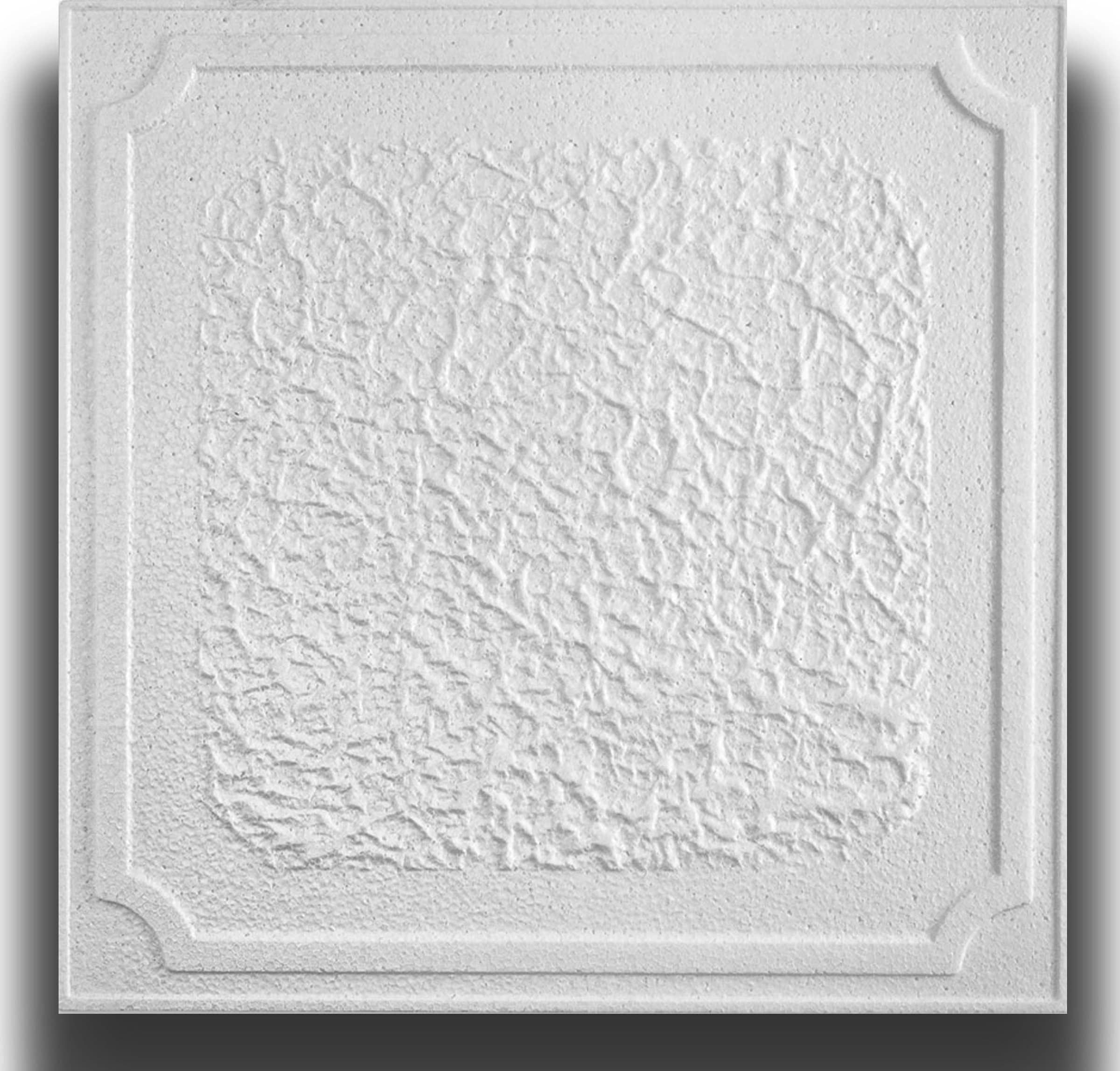 10 o 20mq (40 oppure 80 pezzi) di pannello decorativo a soffitto in polistirene compatto 50x50cm (spess. 1cm) FARO - 4