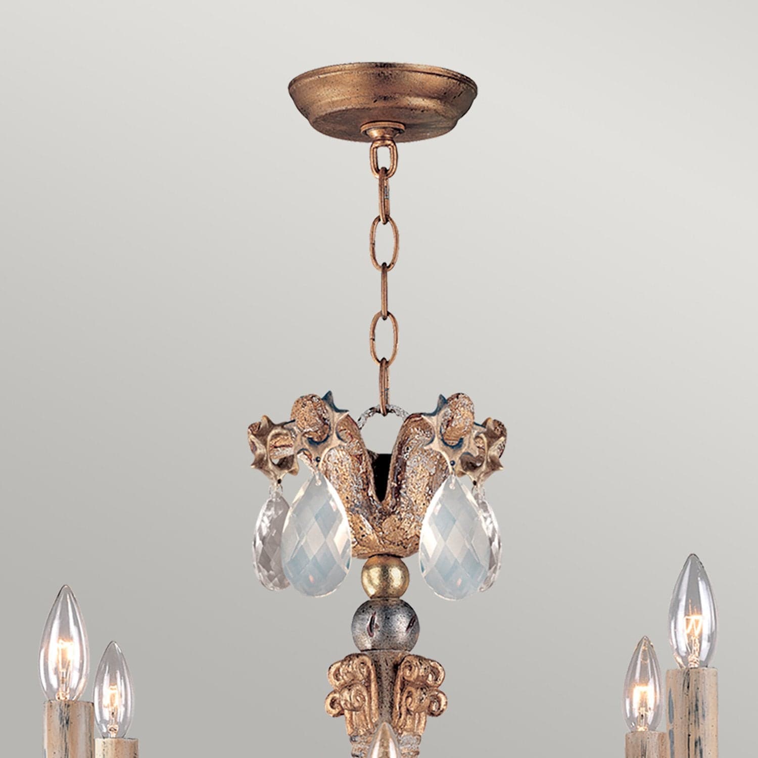 Lampadario Classico Mignon Acciaio Oro E Argento Cristallo Argento 8 Luci E14 in Lampadari LuceArt - Montecorvino Pugliano, commercioVirtuoso.it