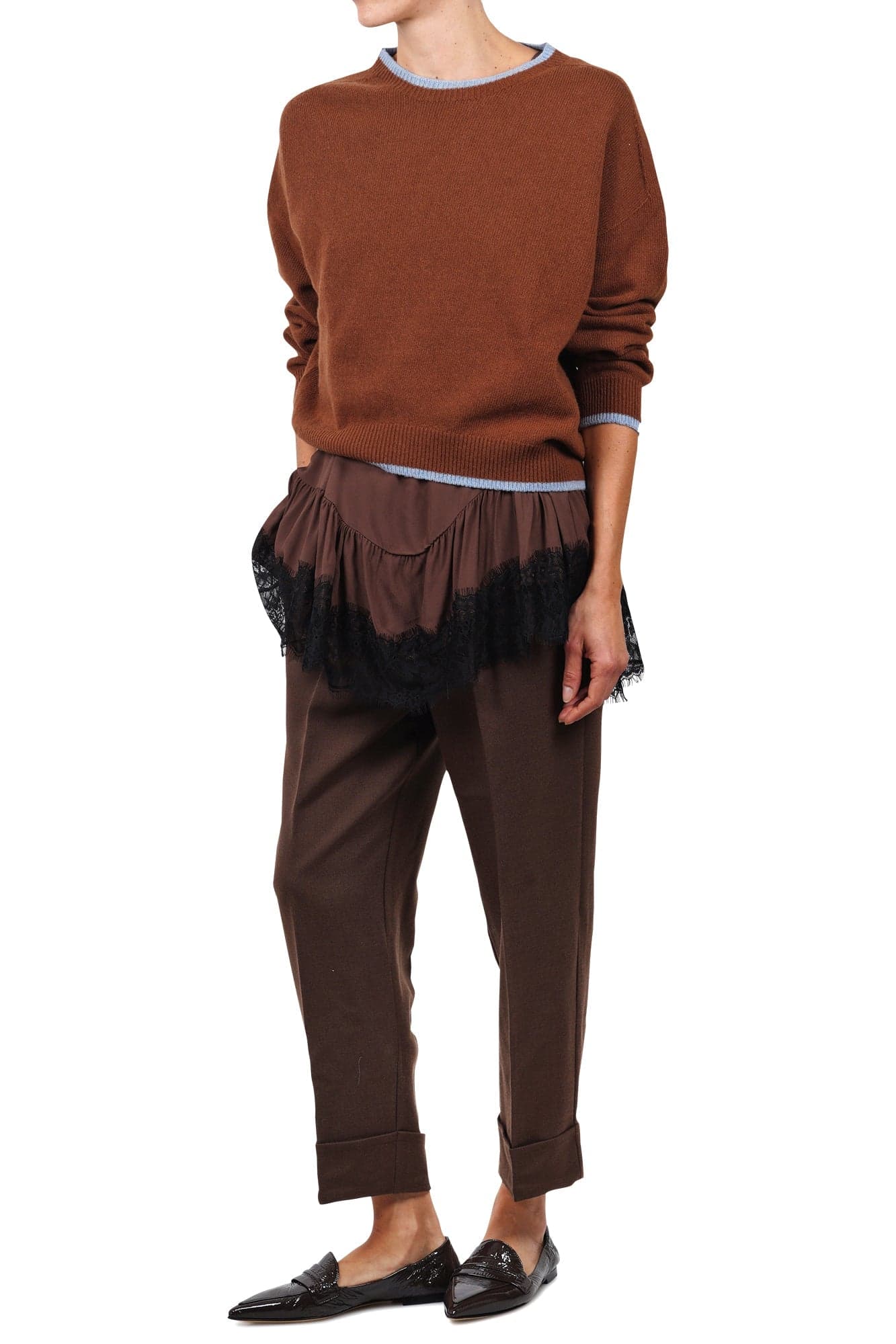 LA FEMME BLANCHE La Femme Blanche - Pantalone - 461494 - Marrone da donna in Pantaloni sportivi Drestige - Casamassima, commercioVirtuoso.it