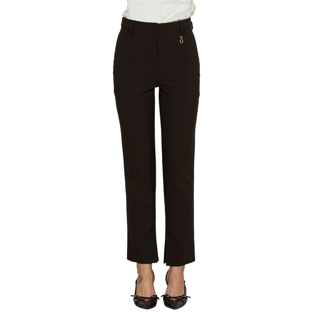 Relish pantalone marrone a sigaretta CISALINA RDA2507006050 in Pantaloni Prodotti di Classe - Nocera Superiore, commercioVirtuoso.it