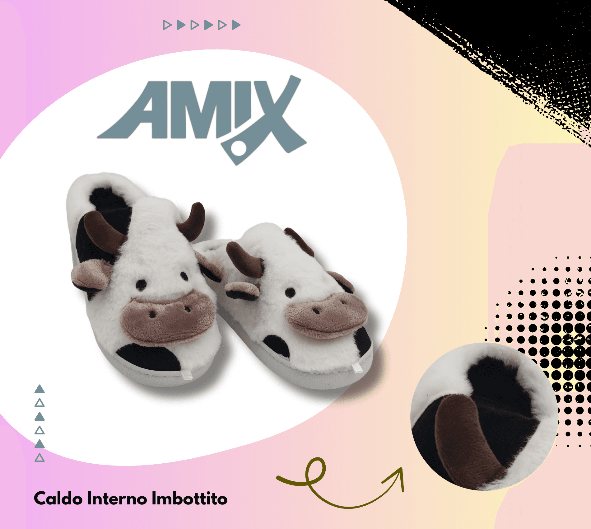 Ciabatte Animali da Donna, Pantofole Invernali Calde e Pelose, Morbide e Simpatiche Babbucce a Mucca in Ciabatte moda Primo Calzature - Venezia, commercioVirtuoso.it