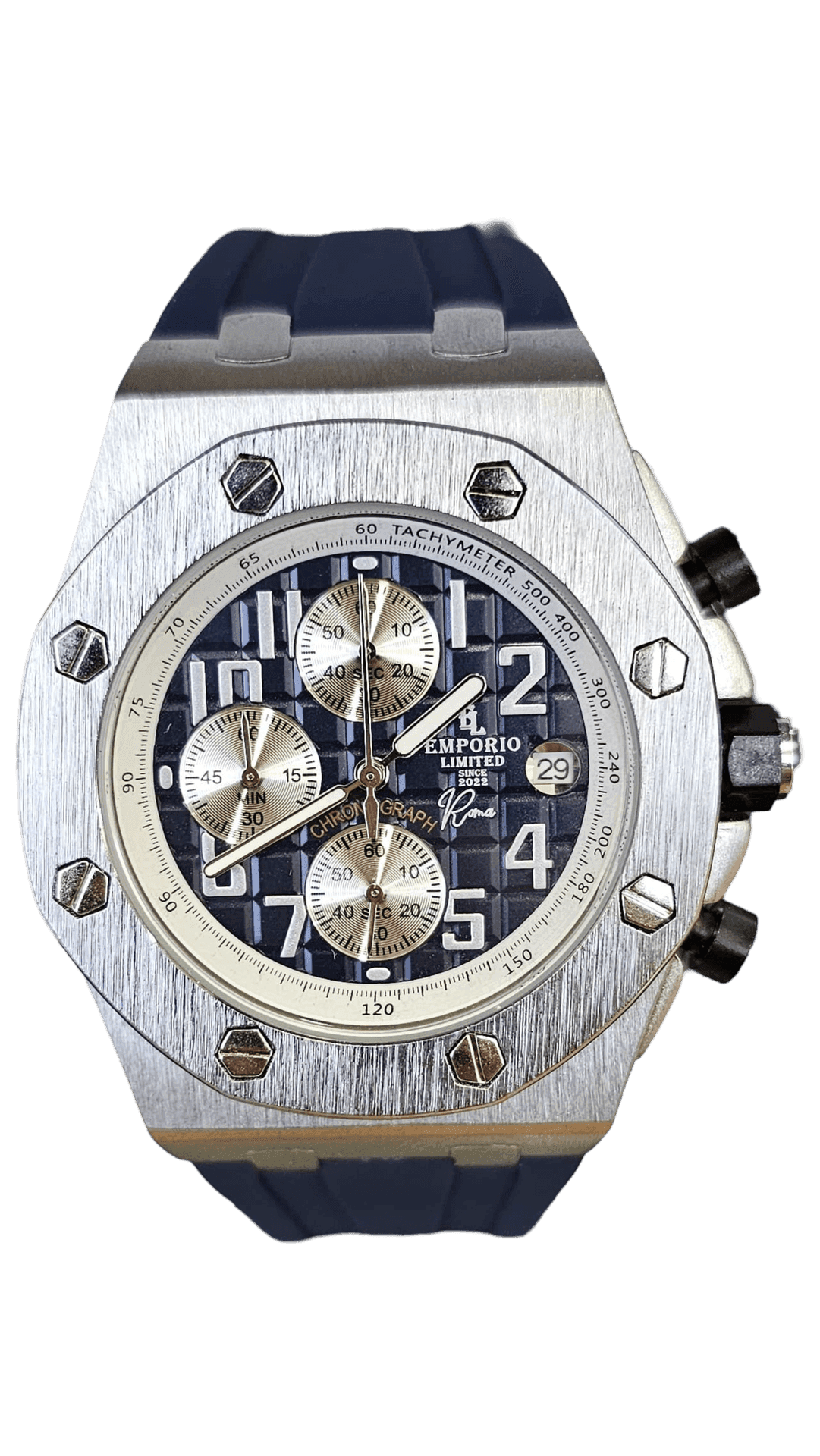 Emporio Limited - Orologio Cronometro Roma Blu/Argento - 3501 in Orologi da polso Prezzo Bomba Store - Casalnuovo di Napoli, commercioVirtuoso.it