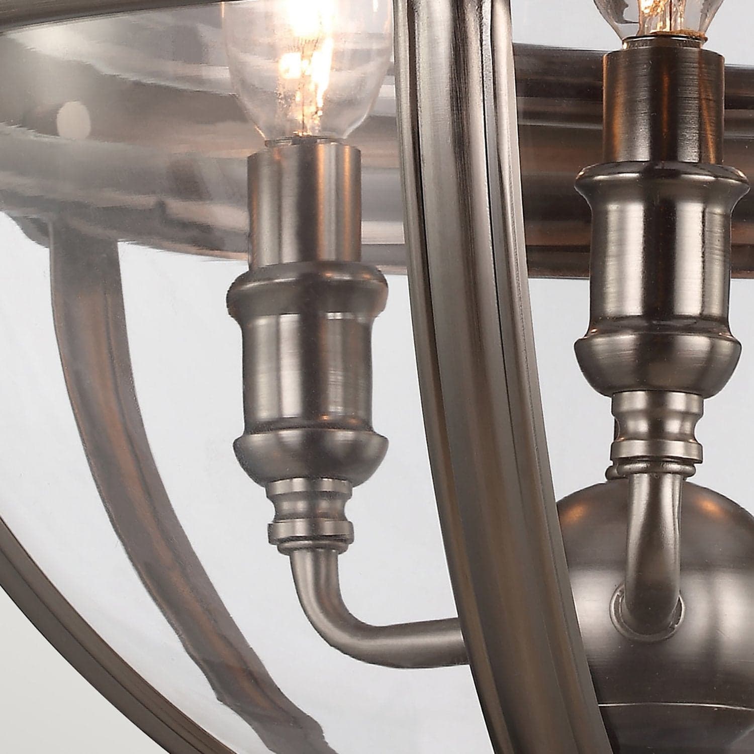Lampadario Industrial Nordico Adams Acciaio Nichel Antico Vetro 3 Luci E14 in Lampade a sospensione LuceArt - Montecorvino Pugliano, commercioVirtuoso.it