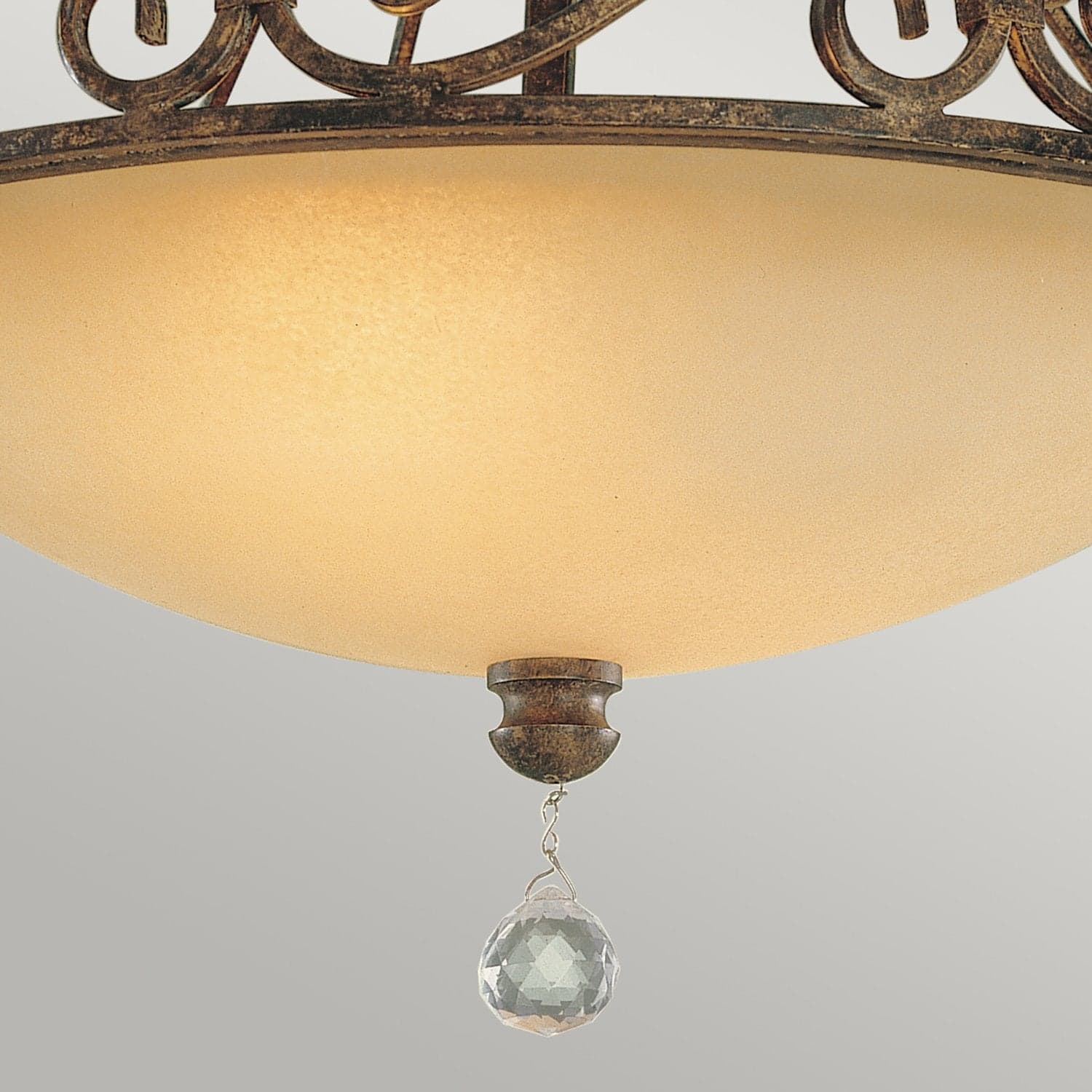 Lampadario Contemporaneo Chateau Acciaio Bronzo Moka Cristallo 2 Luci E27 in Lampadari LuceArt - Montecorvino Pugliano, commercioVirtuoso.it