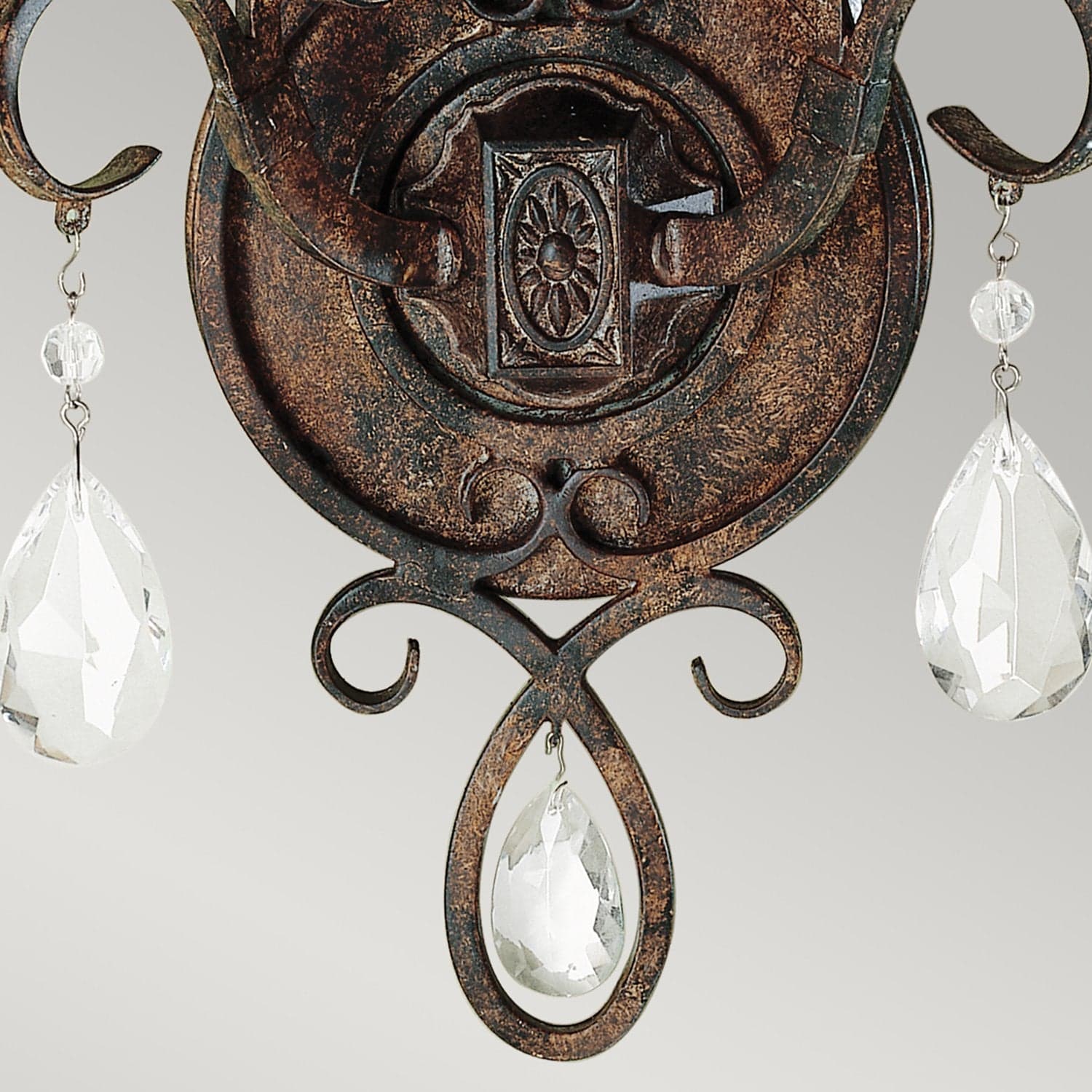 Applique Contemporanea Chateau Acciaio Bronzo Moka Cristallo 2 Luci E14 in Applique LuceArt - Montecorvino Pugliano, commercioVirtuoso.it