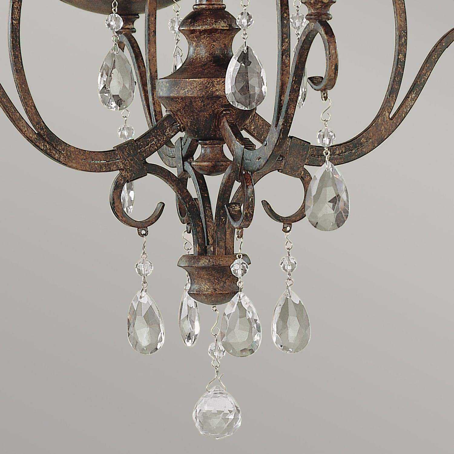 Lampadario Contemporaneo Chateau Acciaio Bronzo Moka Cristallo 4 Luci E14 in Lampade a sospensione LuceArt - Montecorvino Pugliano, commercioVirtuoso.it