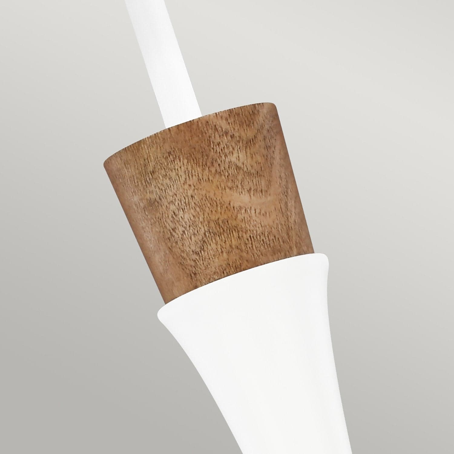 Sospensione Contemporanea Darwin Acciaio Bianco Opaco Legno 1 Luce E27 in Lampade a sospensione LuceArt - Montecorvino Pugliano, commercioVirtuoso.it