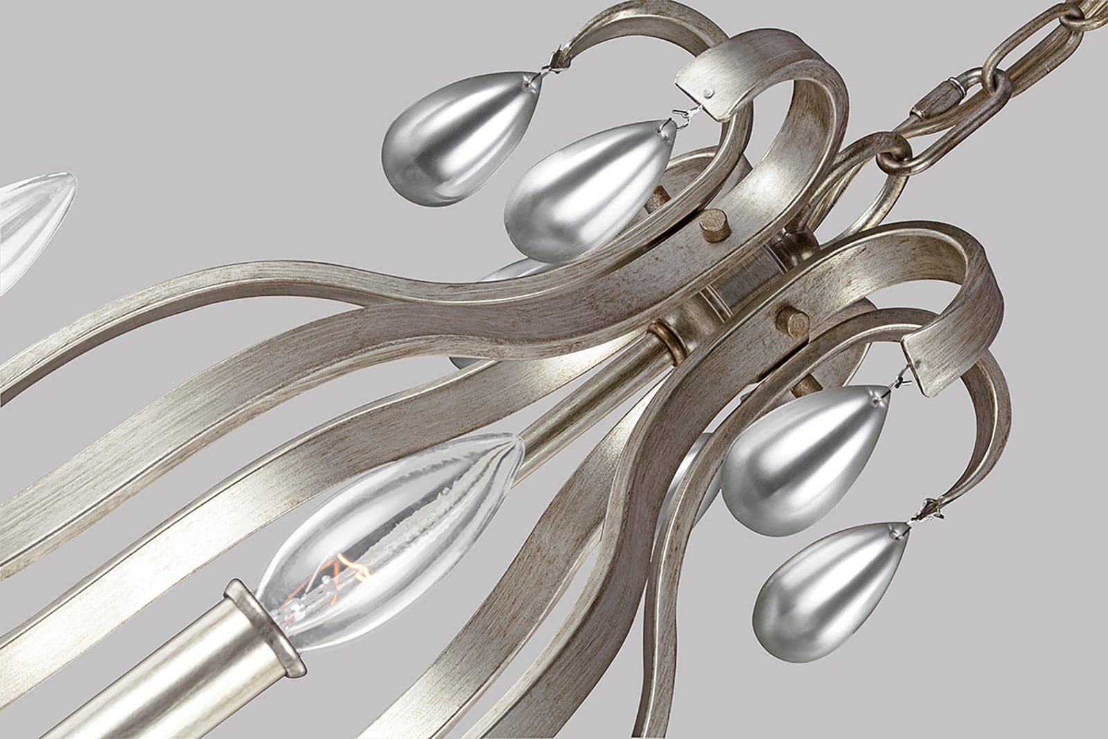 Lampadario Classico Dewitt Acciaio Argento Sunrise 9 Luci E14 in Lampadari LuceArt - Montecorvino Pugliano, commercioVirtuoso.it