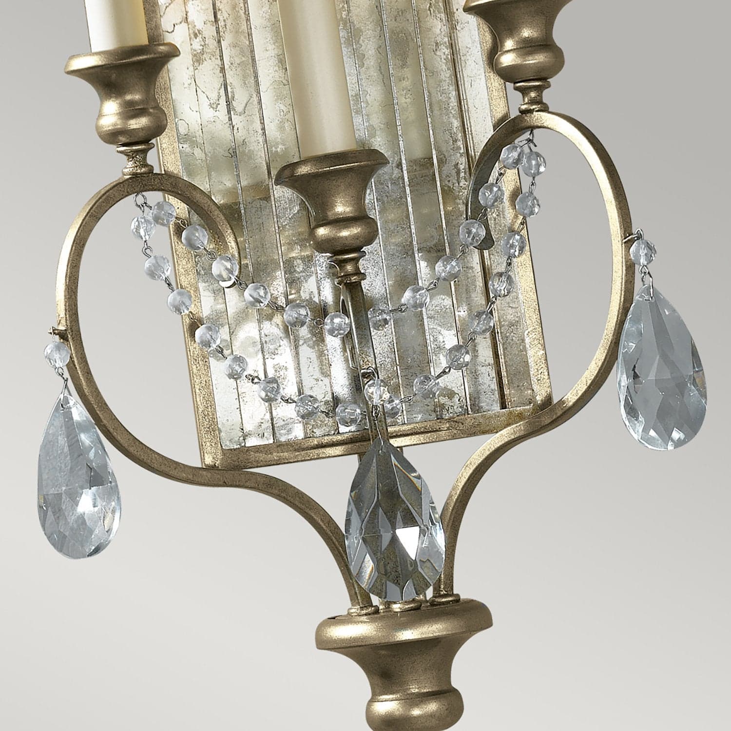 Applique Contemporanea Gianna Cristallo Argento Dorato Vetro Oro 3 Luci E14 in Applique LuceArt - Montecorvino Pugliano, commercioVirtuoso.it