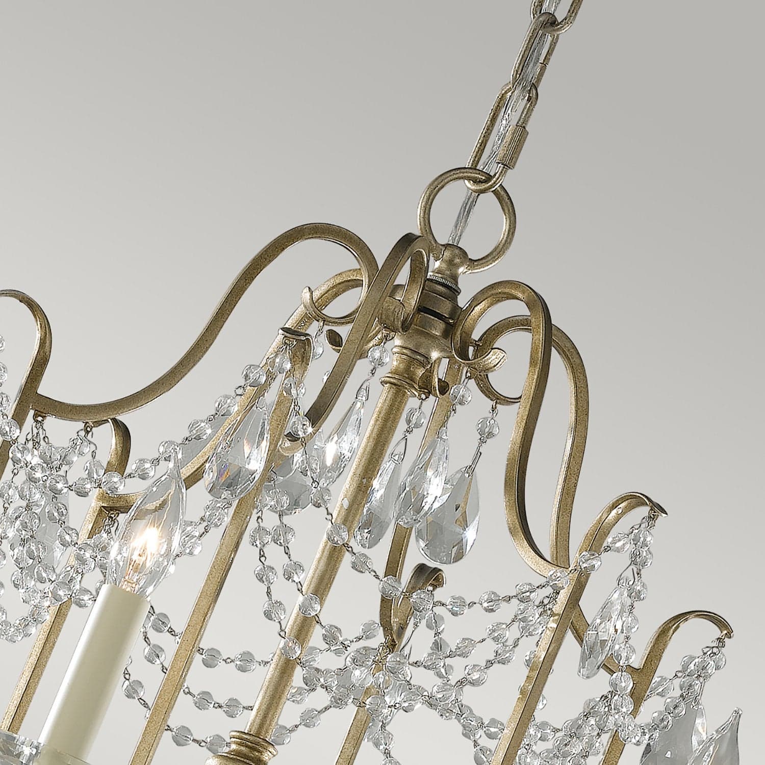 Lampadario Classico Gianna Cristallo Argento Dorato Vetro Oro 6 Luci E14 in Lampadari LuceArt - Montecorvino Pugliano, commercioVirtuoso.it