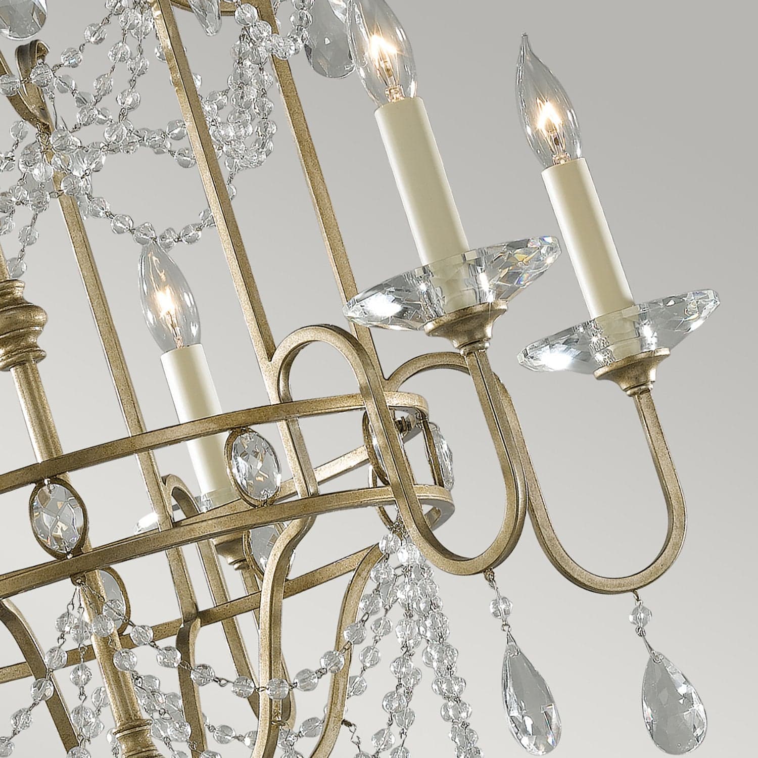 Lampadario Classico Gianna Cristallo Argento Dorato Vetro Oro 6 Luci E14 in Lampadari LuceArt - Montecorvino Pugliano, commercioVirtuoso.it
