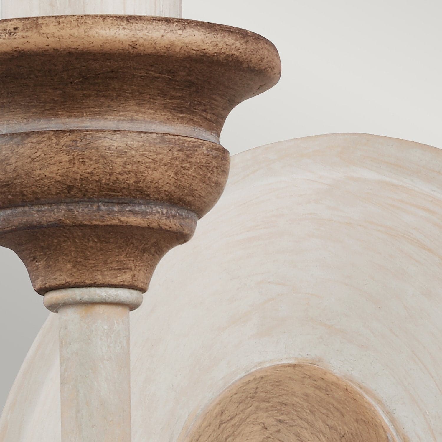 Applique Classica Hartsville Acciaio Gesso Legno Marrone 1 Luce E14 in Applique LuceArt - Montecorvino Pugliano, commercioVirtuoso.it