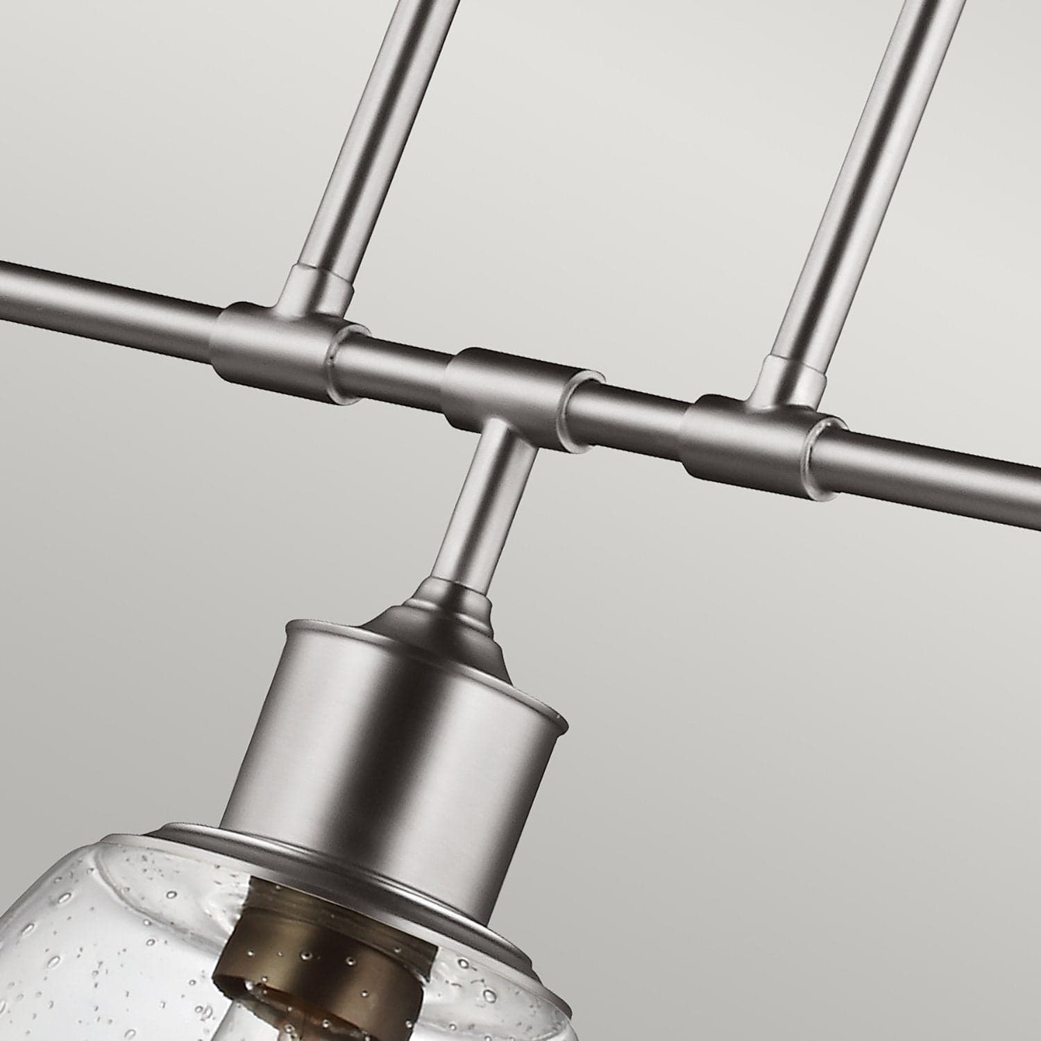 Lampadario Contemporaneo Hobson Acciaio Nichel Satinato 3 Luci E27 in Lampade a sospensione LuceArt - Montecorvino Pugliano, commercioVirtuoso.it