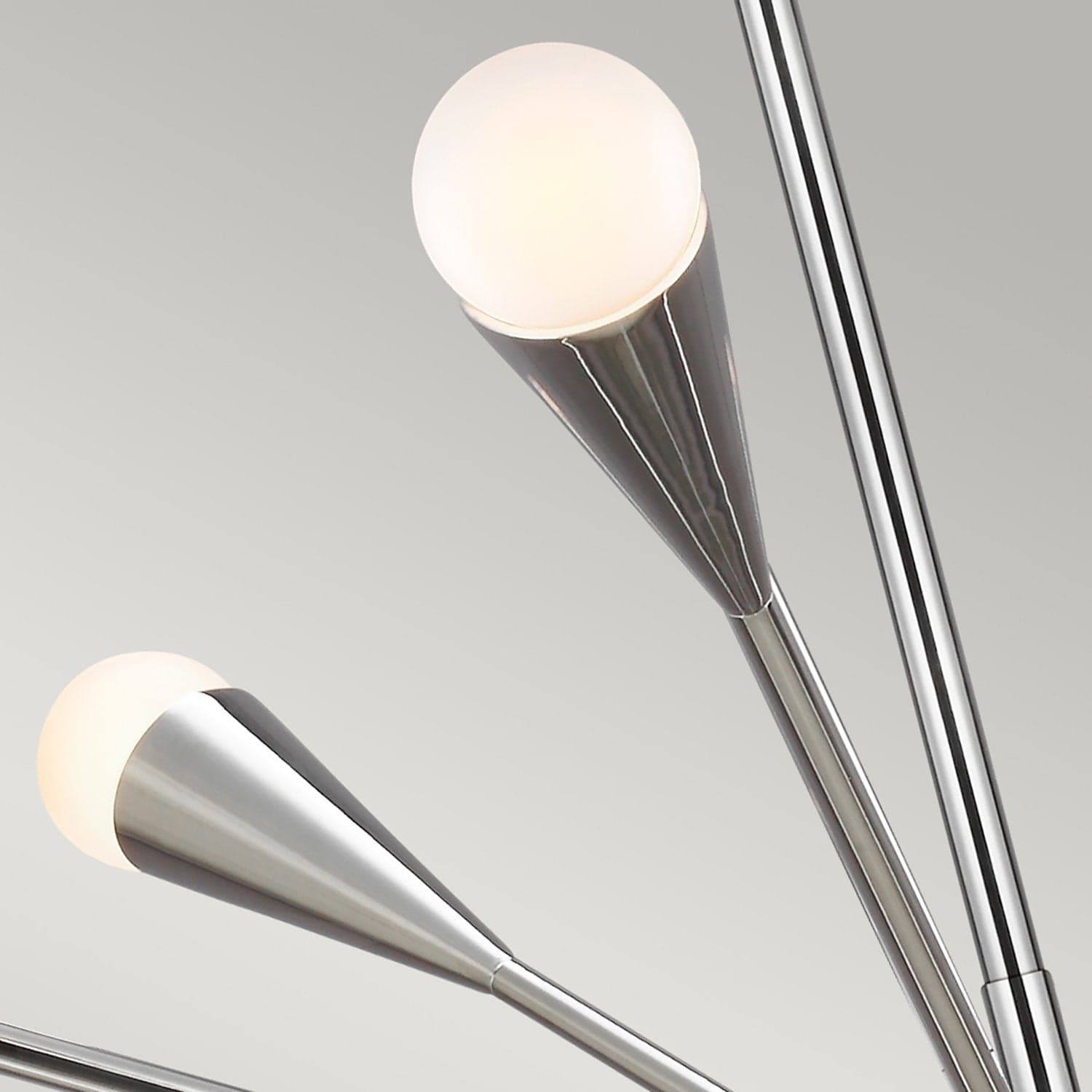 Lampadario Industrial Jax Acciaio Nichel Lucido 10 Luci G9 3 Ledw 3000K 3200Lm in Lampade a sospensione LuceArt - Montecorvino Pugliano, commercioVirtuoso.it