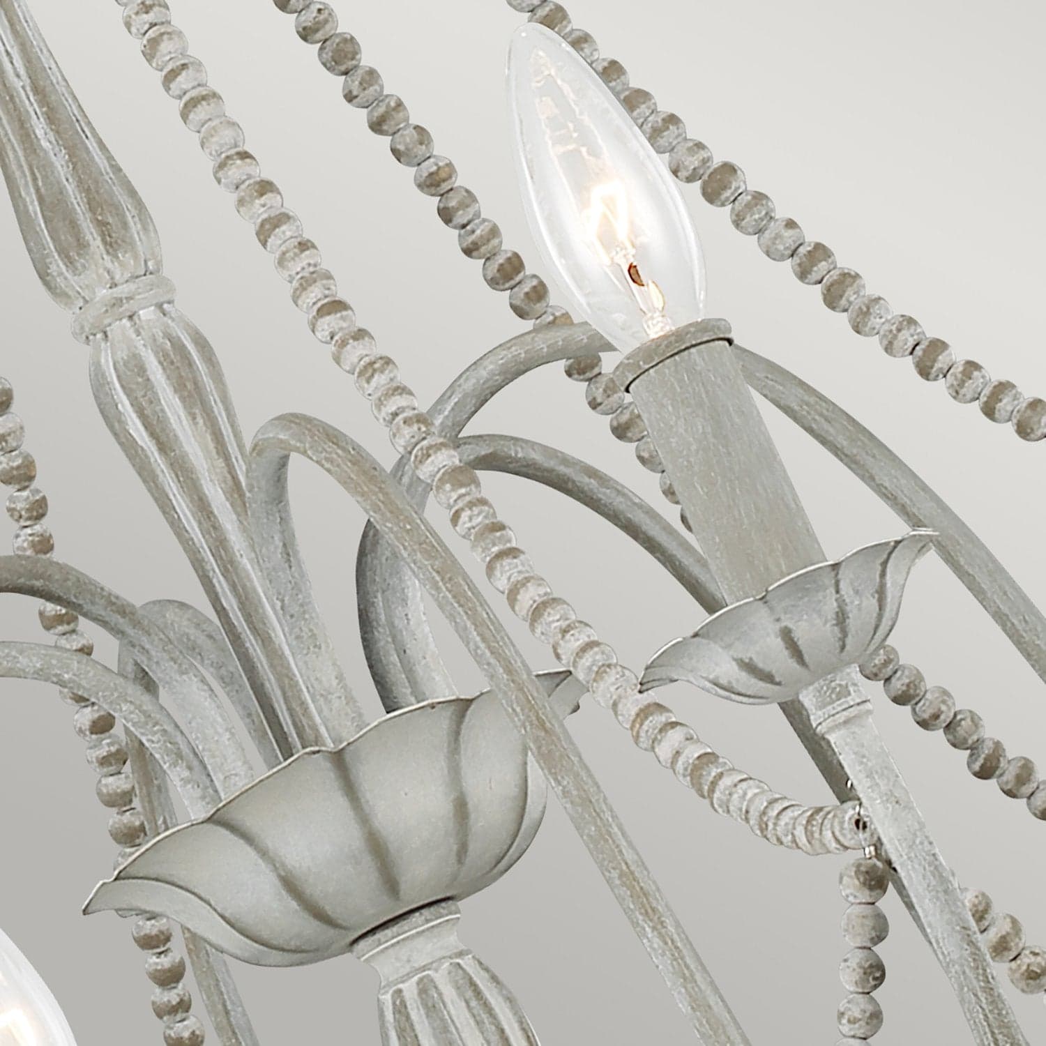 Lampadario Classico Maryville Acciaio Grigio Slavato Legno 6 Luci E14 in Lampadari LuceArt - Montecorvino Pugliano, commercioVirtuoso.it