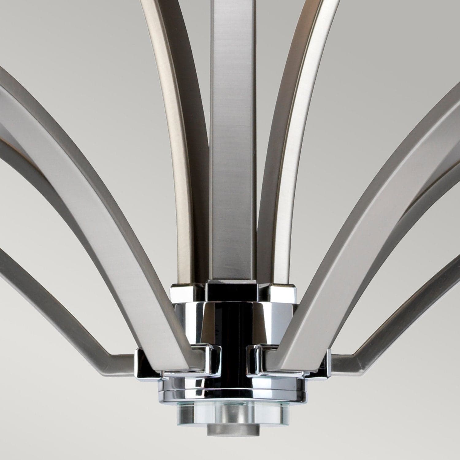 Lampadario Contemporaneo Prospect Park Acciaio Nichel Cromo Vetro 9 Luci E27 in Lampadari LuceArt - Montecorvino Pugliano, commercioVirtuoso.it