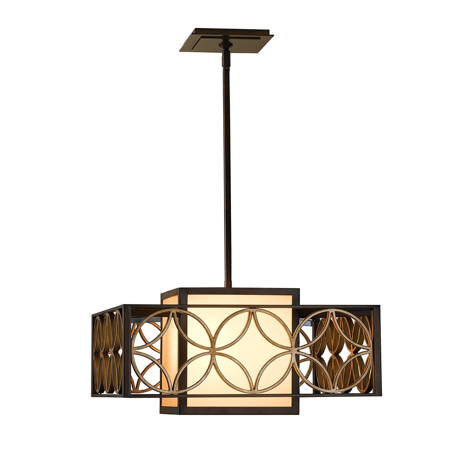Sospensione Contemporanea Remy In Metallo Bronzo Antico Oro 1 Luce E27