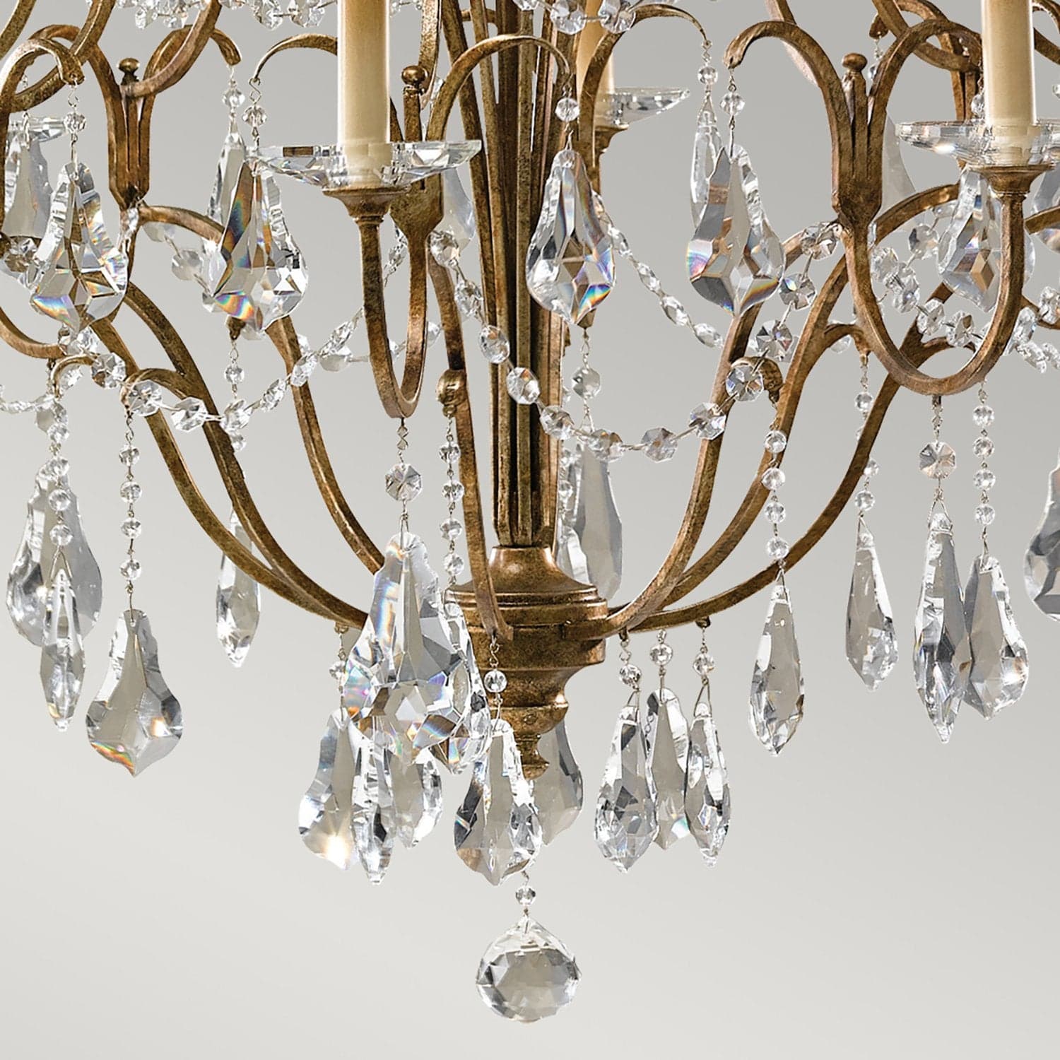 Lampadario Classico Valentina Acciaio Bronzo Ossidato Vetro 12 Luci E14 in Lampadari LuceArt - Montecorvino Pugliano, commercioVirtuoso.it
