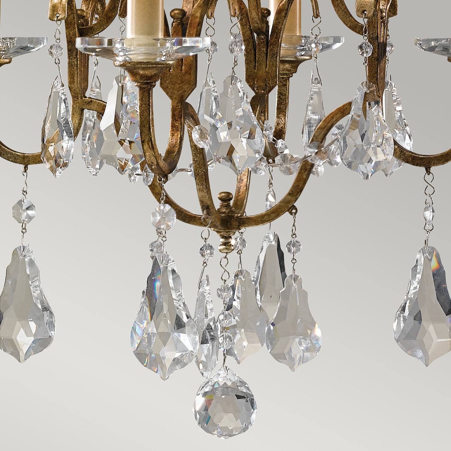 Lampadario Classico Valentina Acciaio Bronzo Ossidato Vetro 4 Luci E14 in Lampade a sospensione LuceArt - Montecorvino Pugliano, commercioVirtuoso.it