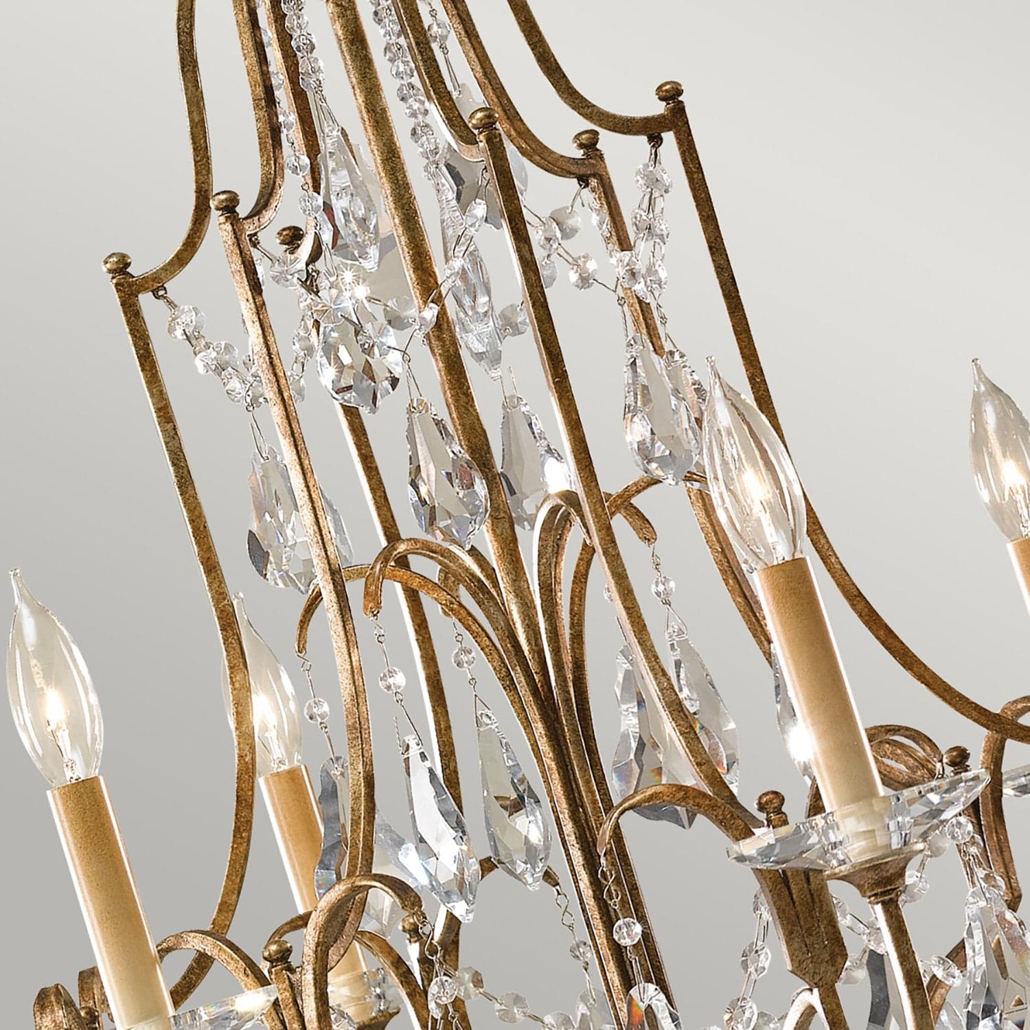 Lampadario Classico Valentina Acciaio Bronzo Ossidato Vetro 6 Luci E14 in Lampade a sospensione LuceArt - Montecorvino Pugliano, commercioVirtuoso.it